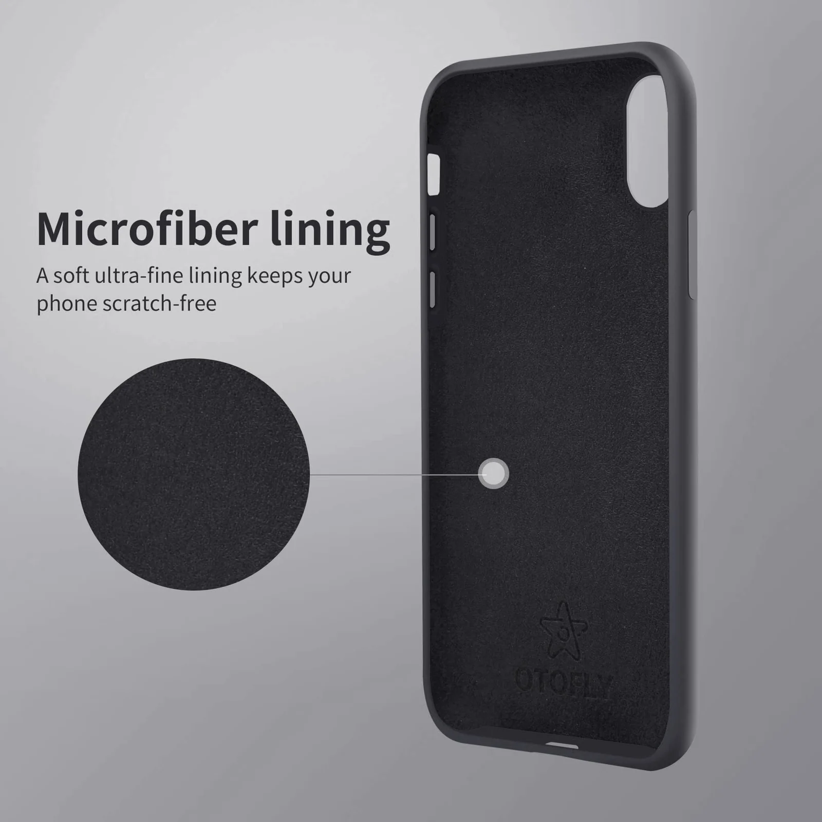 DL3 Mobilak Liquid Silicone Case for iPhone XR, Shock-absorbing protection, Scratch-resistant surface, Soft microfiber lining - Deep Gray