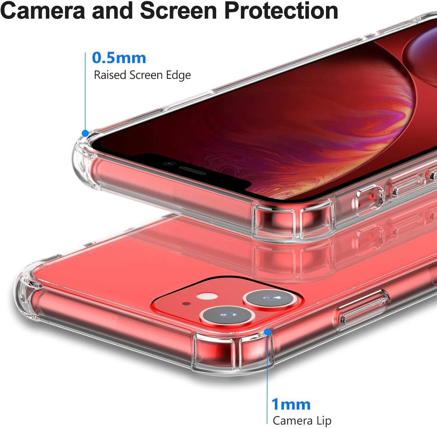 DL3 Mobilak Case Compatible with iPhone 11 Cover Silicone TPU Gorilla Anti-shock Shockproof Corners - Clear