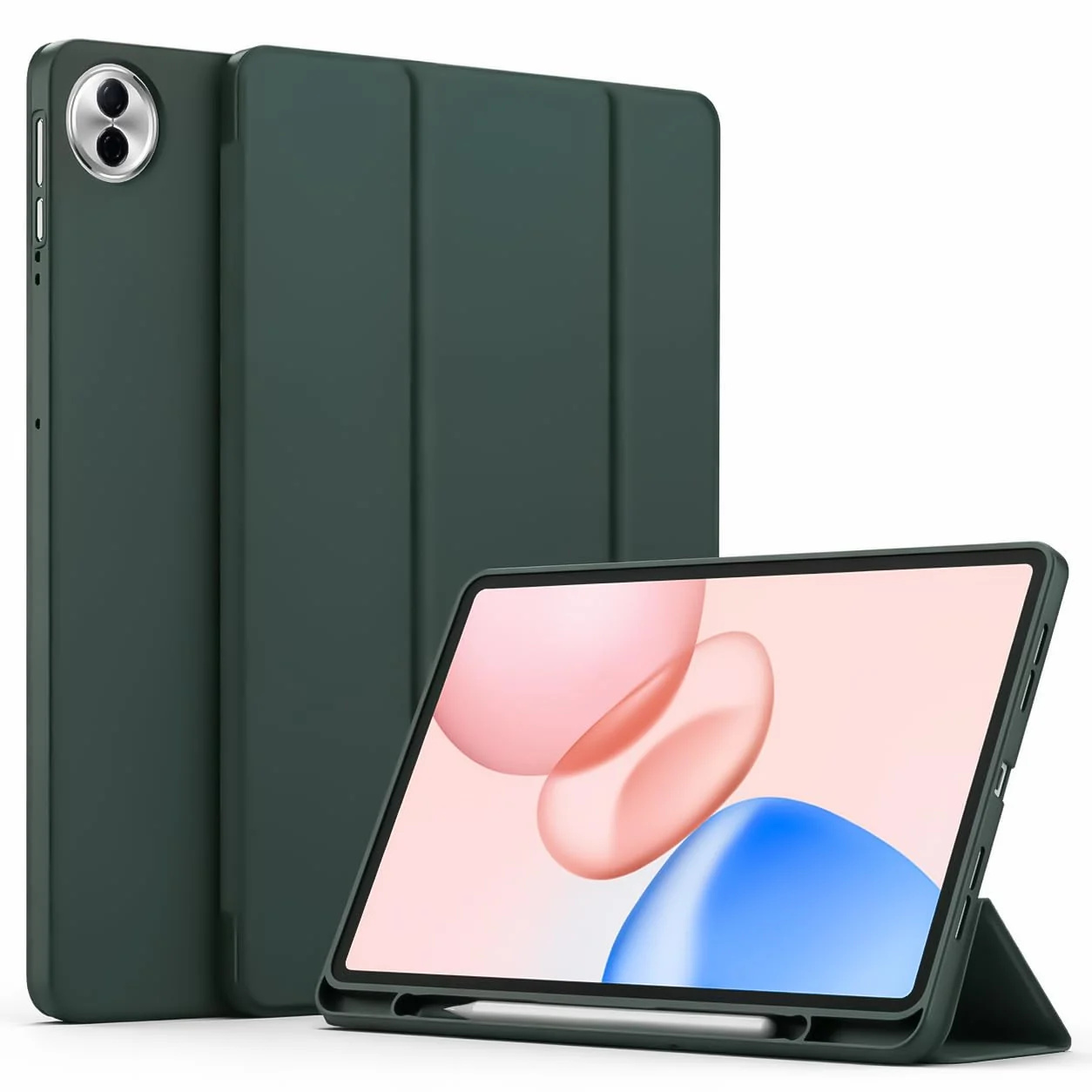 DL3 Mobilak Honor Pad 10 12.1 inch 2025 Case with Pen Holder, Soft TPU Back Trifold Stand Protective Smart Cover Flip, Auto Wake & Sleep