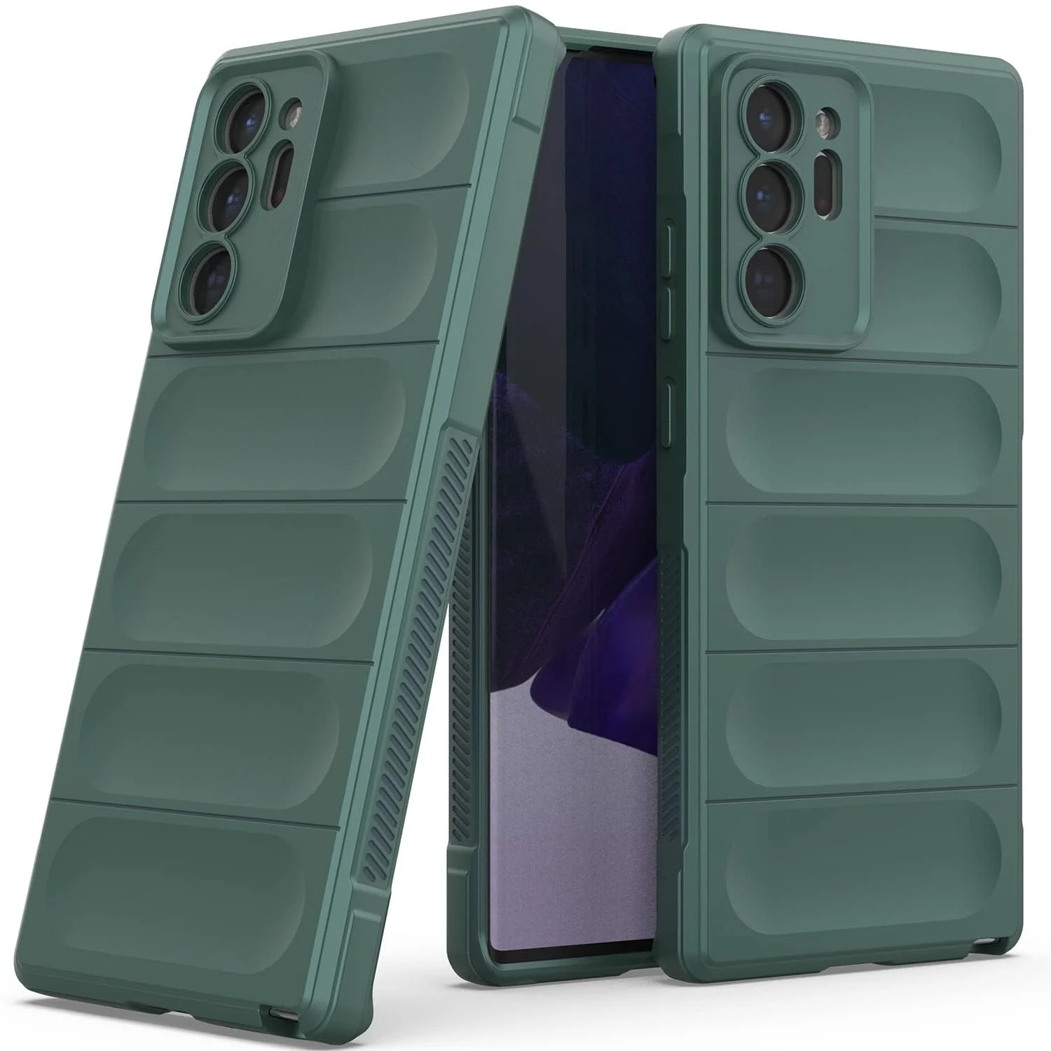 DL3 Mobilak Flexible Silicone and TPU Protective Case with Camera Protection for Samsung Galaxy Note 20 Ultra - Green
