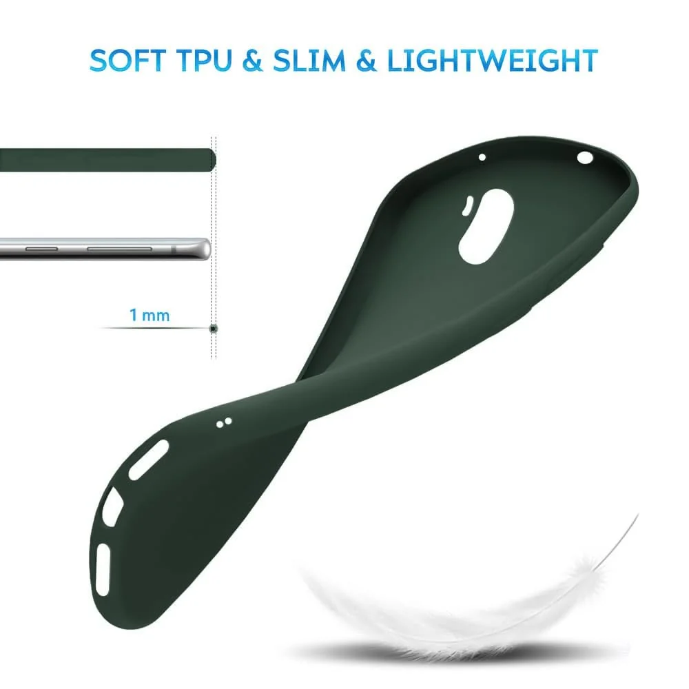 DL3 Mobilak Liquid Silicone Protective Case for Xiaomi Poco F1 with Microfiber Lining and Shockproof Design - Light Green