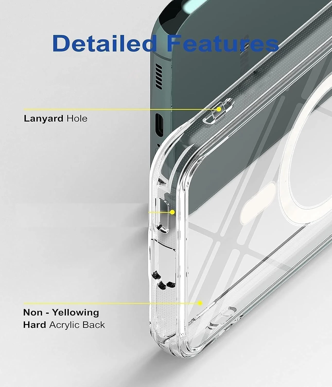 DL3 MOBILAK for Samsung Galaxy A07 Case Clear [Compatible with MagSafe] Slim Magnetic Clear Bumper Case