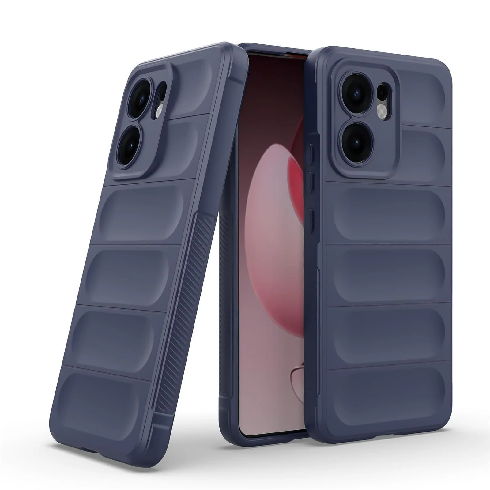 DL3 Mobilak Flexible Silicone and TPU Protective Case with Camera Protection for OPPO Reno 13F - Blue