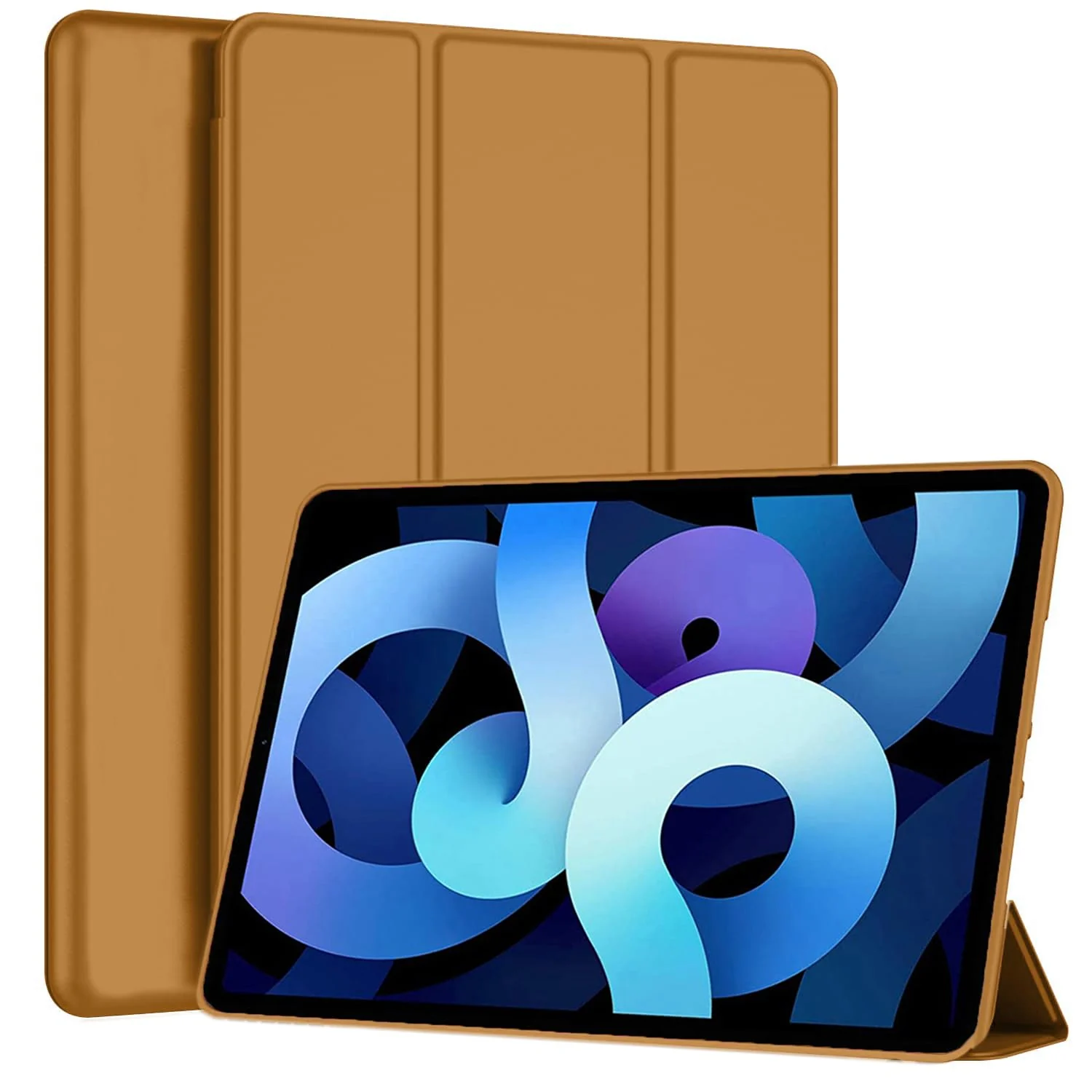 DL3 Mobilak Case Compatible with Samsung Galaxy Tab A 10.1 2016 (SM-T580 / T585, Not for 2019 Model), Smart Cover Soft Baby Skin Silicone Back and Full Body Protection, Auto Wake/Sleep - Brown