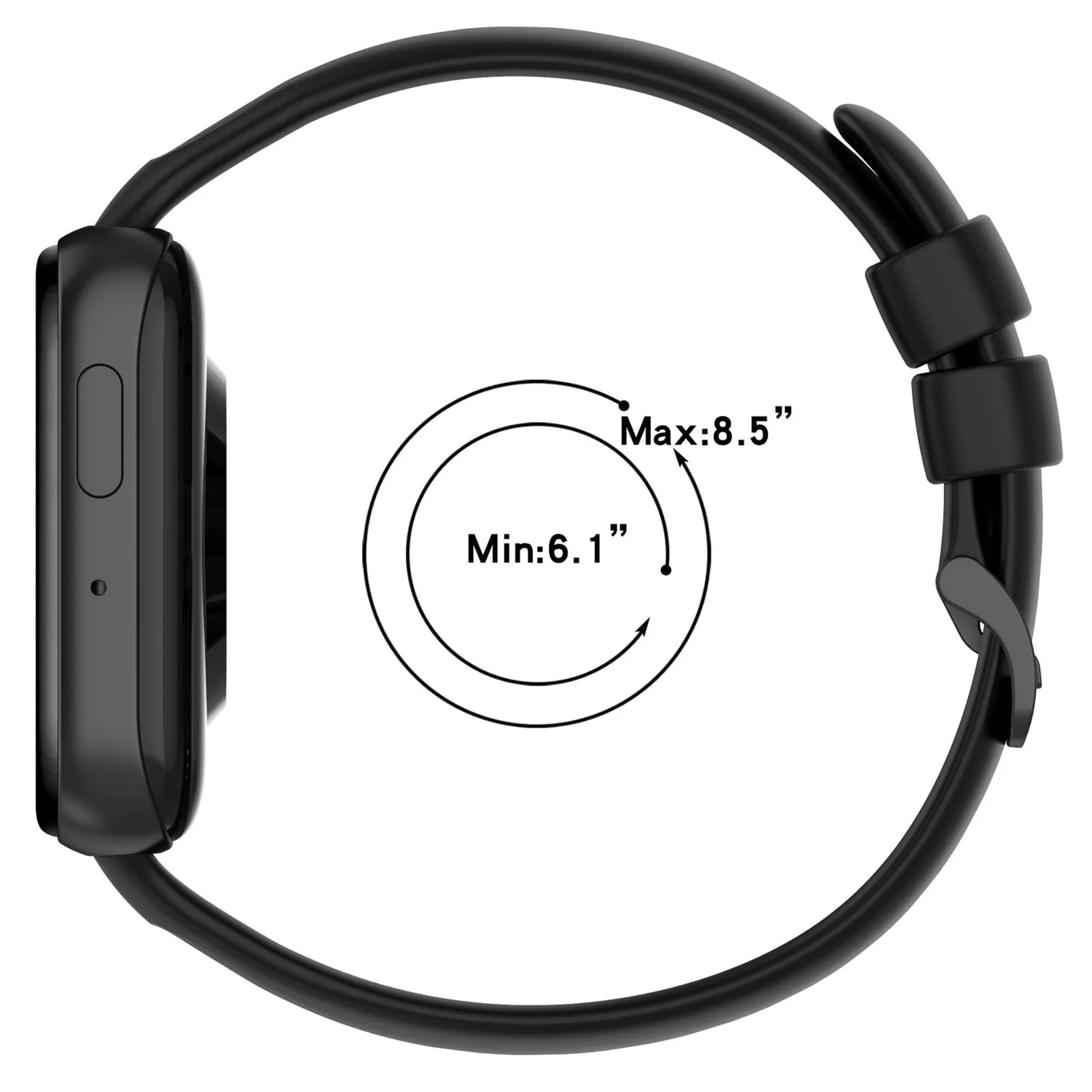 DL3 Mobilak Silicone Strap for OPPO Watch 3, [Breathable] Soft Silicone Replacement Strap for Men and Women, Pin Buckle Design, for OPPO Watch3 - Black