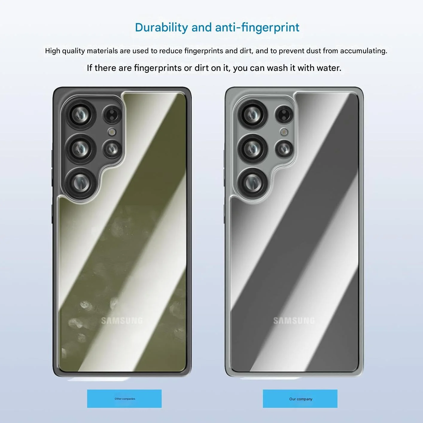 DL3 Mobilak Clear TPU Case for Samsung Galaxy S25 Ultra 5G, Camera protection, Shock-absorbing protection, Scratch-resistant surface - Gray