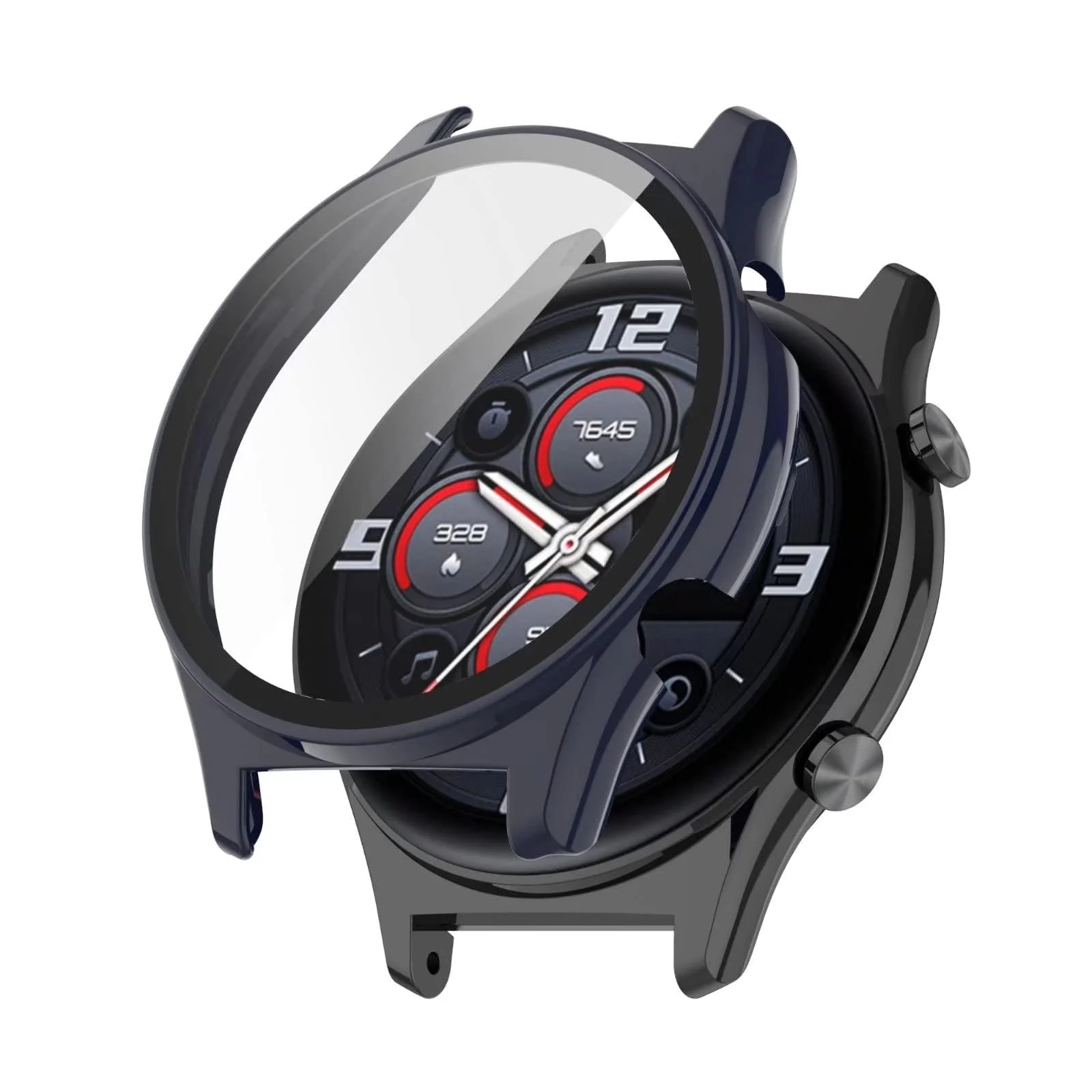 DL3 Mobilak Protective Case Compatible with Huawei Watch GT 2 46mm 9H Hardness PC Case Bumper Full Slim Protective Cover with Tempered Glass For Huawei Watch GT2 46mm