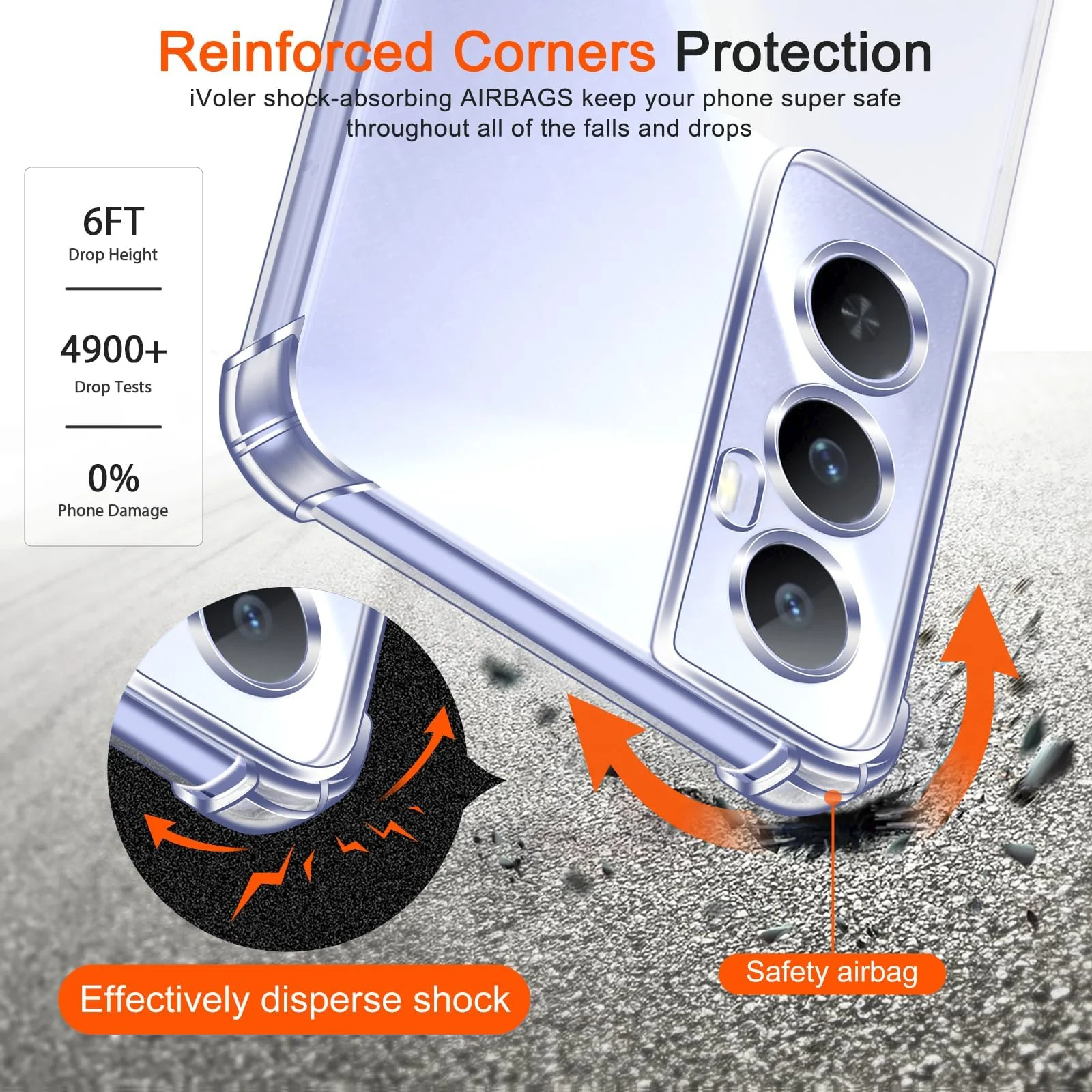 DL3 Mobilak Clear TPU Protective Case for realme C65 4G / realme C65 4G with Camera Protection and Shockproof Design - Clear