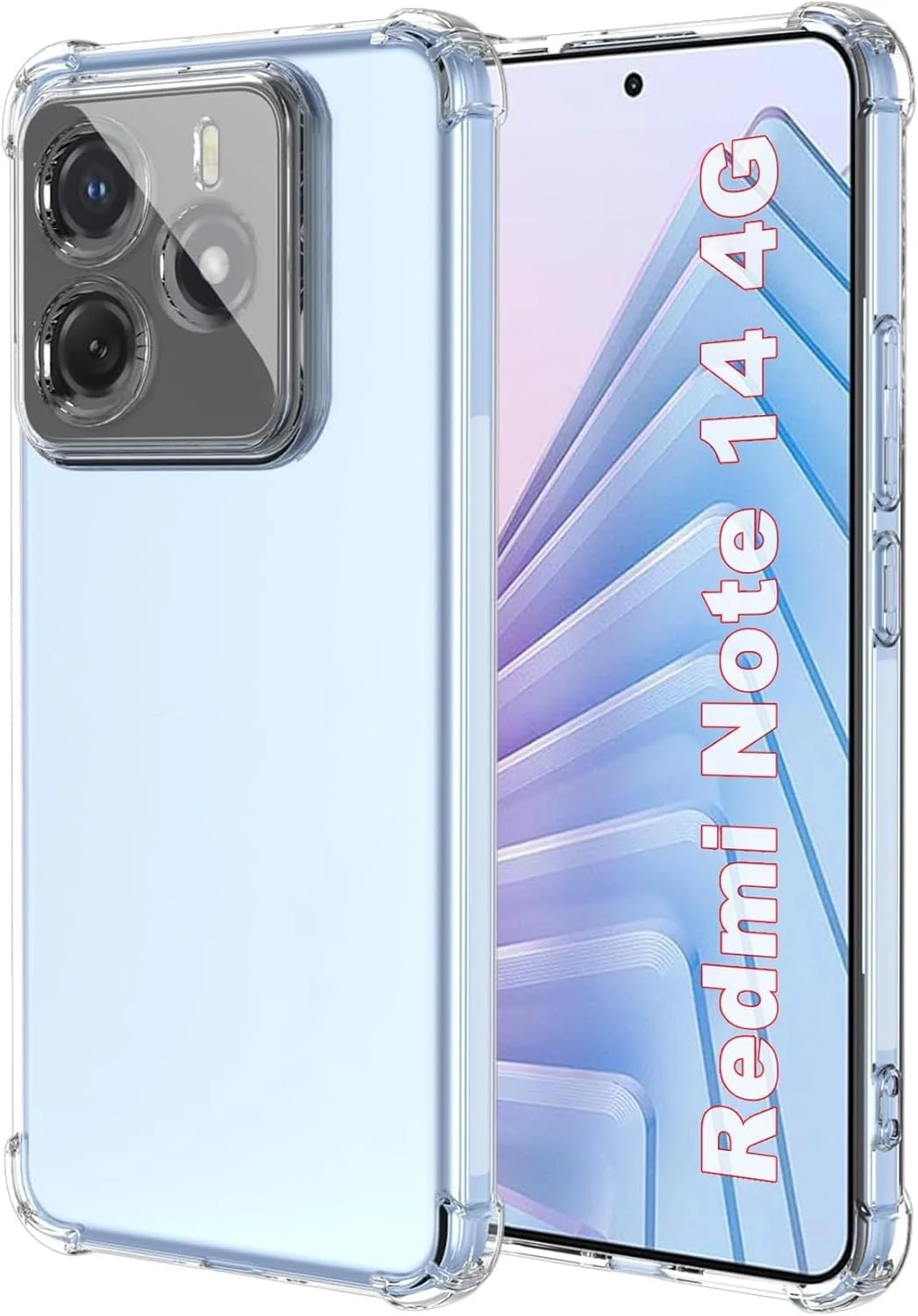 DL3 Mobilak Clear TPU Protective Case for Xiaomi Redmi Note 14 4G with Camera Protection and Shockproof Design - Clear