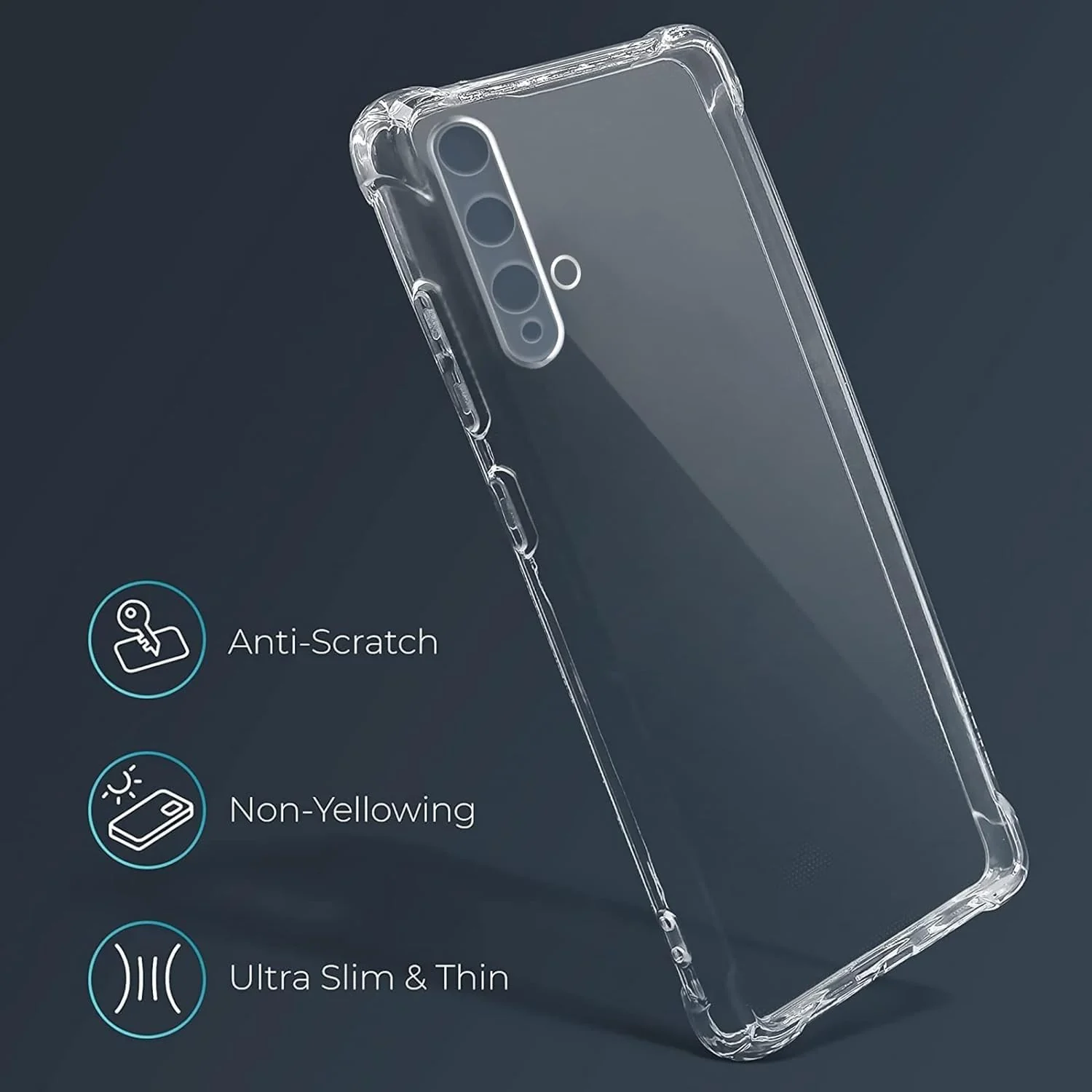 DL3 Mobilak Clear TPU Protective Case for Huawei Nova 5T with Camera Protection and Shockproof Design - Clear