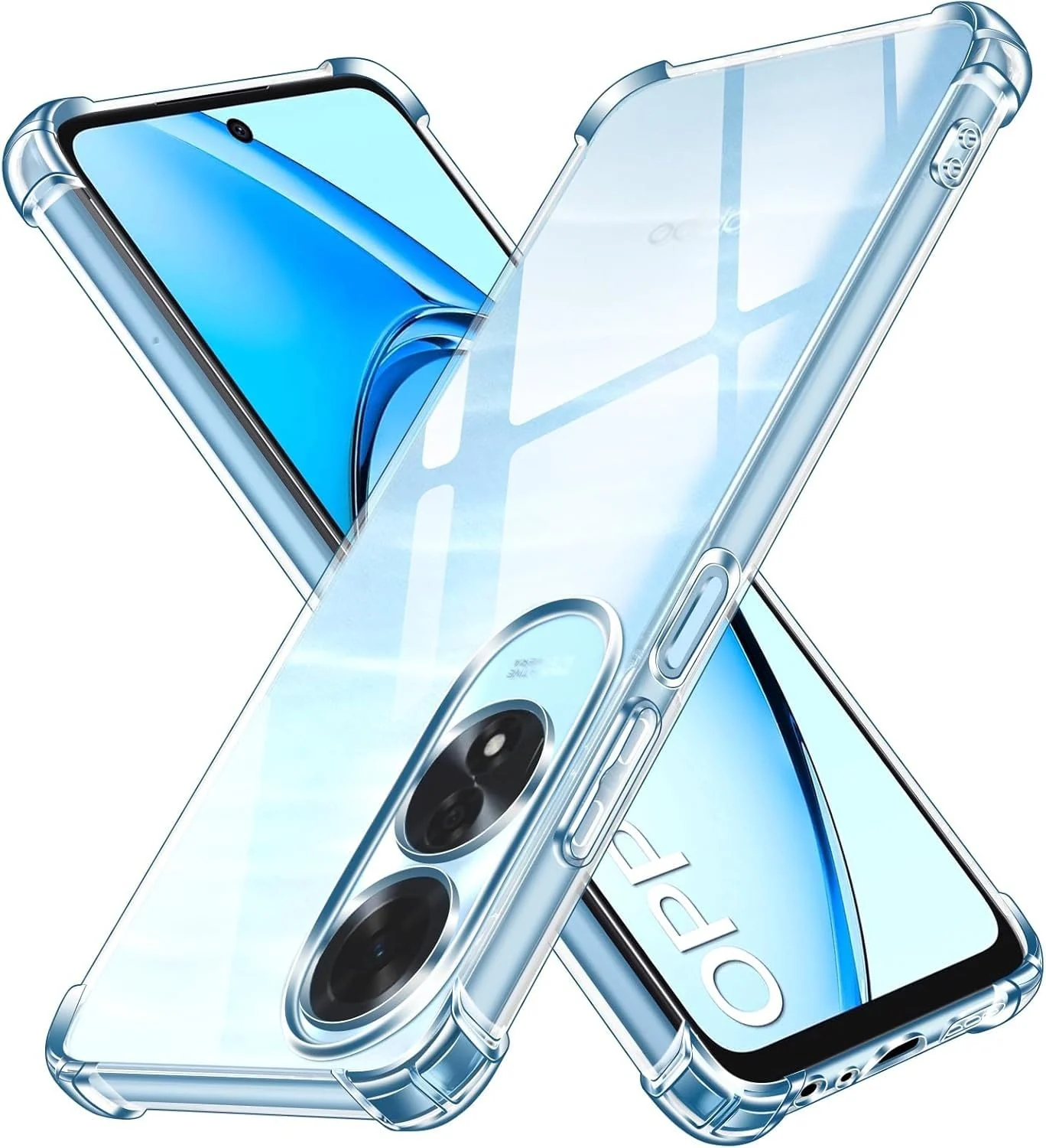 DL3 Mobilak Clear TPU Protective Case for OPPO A60 4G with Camera Protection and Shockproof Design - Clear