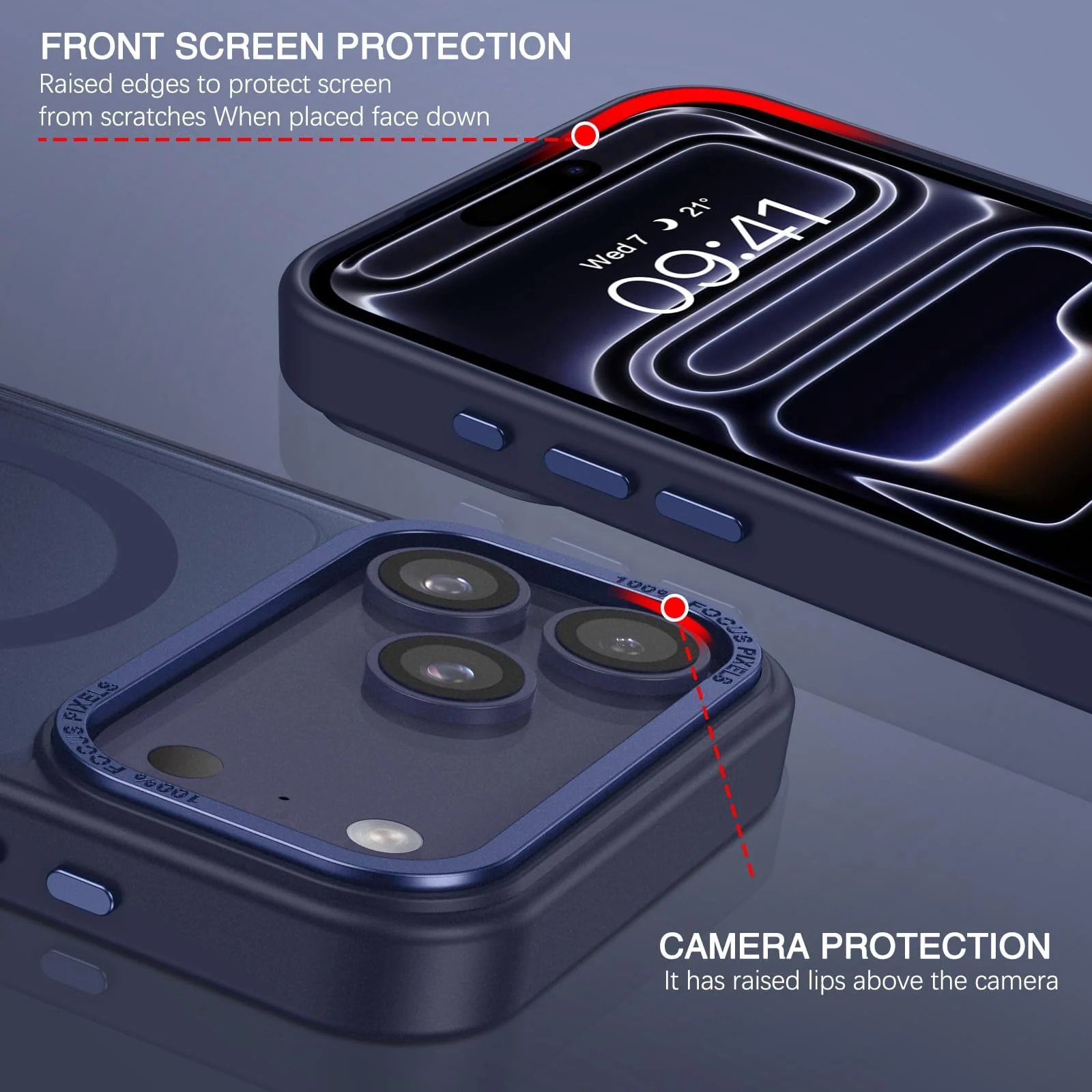 DL3 MOBILAK Protective Phone Case for Apple iPhone 18 Pro and 17 Pro - Blue
