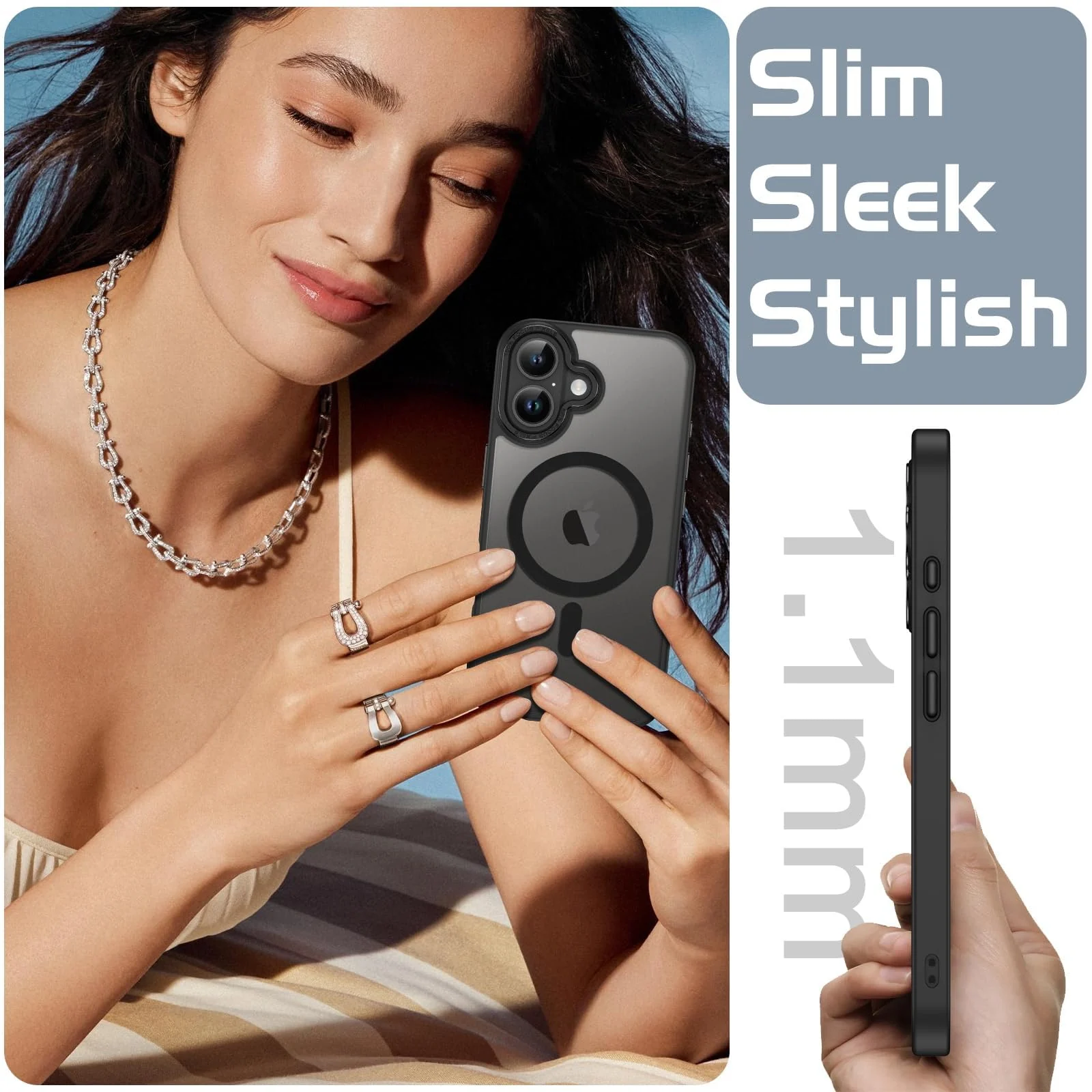 DL3 MOBILAK Protective Phone Case for Apple iPhone 17 - Black