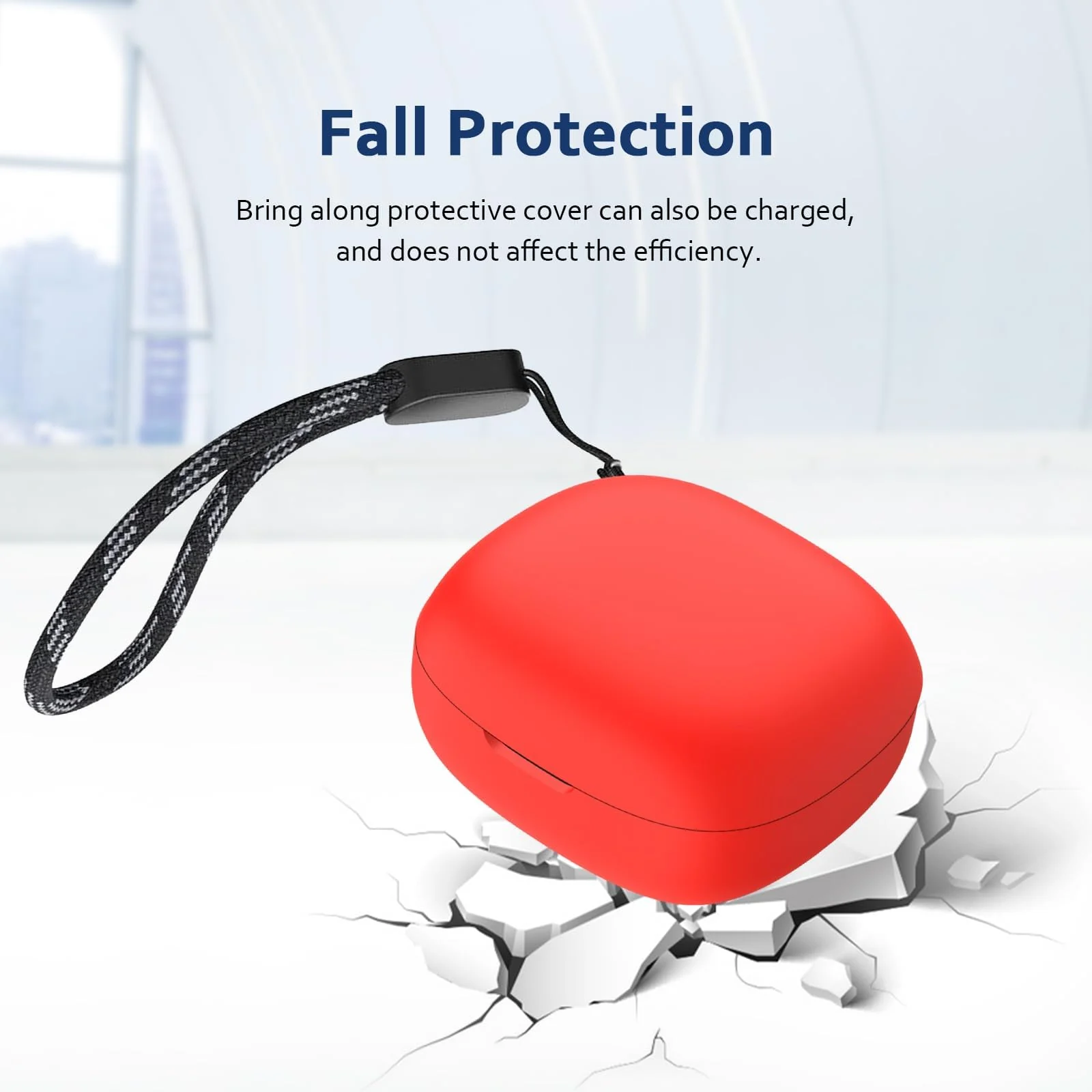 DL3 MOBILAK Silicone Cover Case Compatible with Soundcore R50i, Compatible with Soundcore P20i Portable Protective Case Cover With Keychain - Red