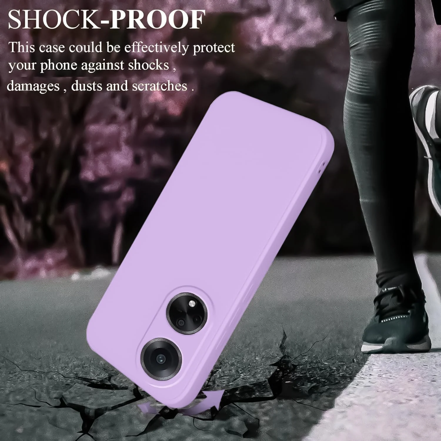 DL3 Mobilak Silicone Protective Case for Huawei nova 10 SE, Shock-absorbing protection, Scratch-resistant surface, Soft microfiber lining - Light Purple