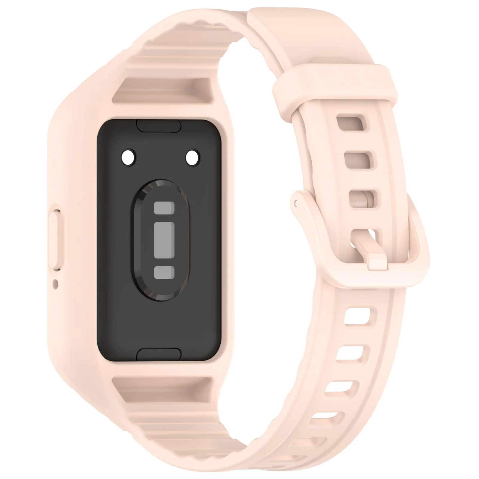 DL3 Mobilak Strap Compatible with Samsung Galaxy Fit 3 SM-R390, Silicone Sport Band Replacement Watchband with Bumper Case for Samsung Galaxy Fit 3, Adjustable Wristband - Pink