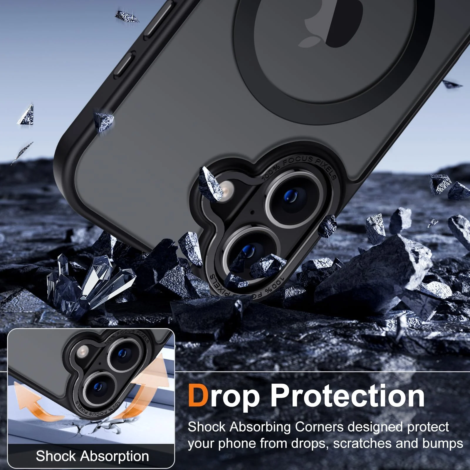 DL3 MOBILAK Protective Phone Case for Apple iPhone 17 - Black