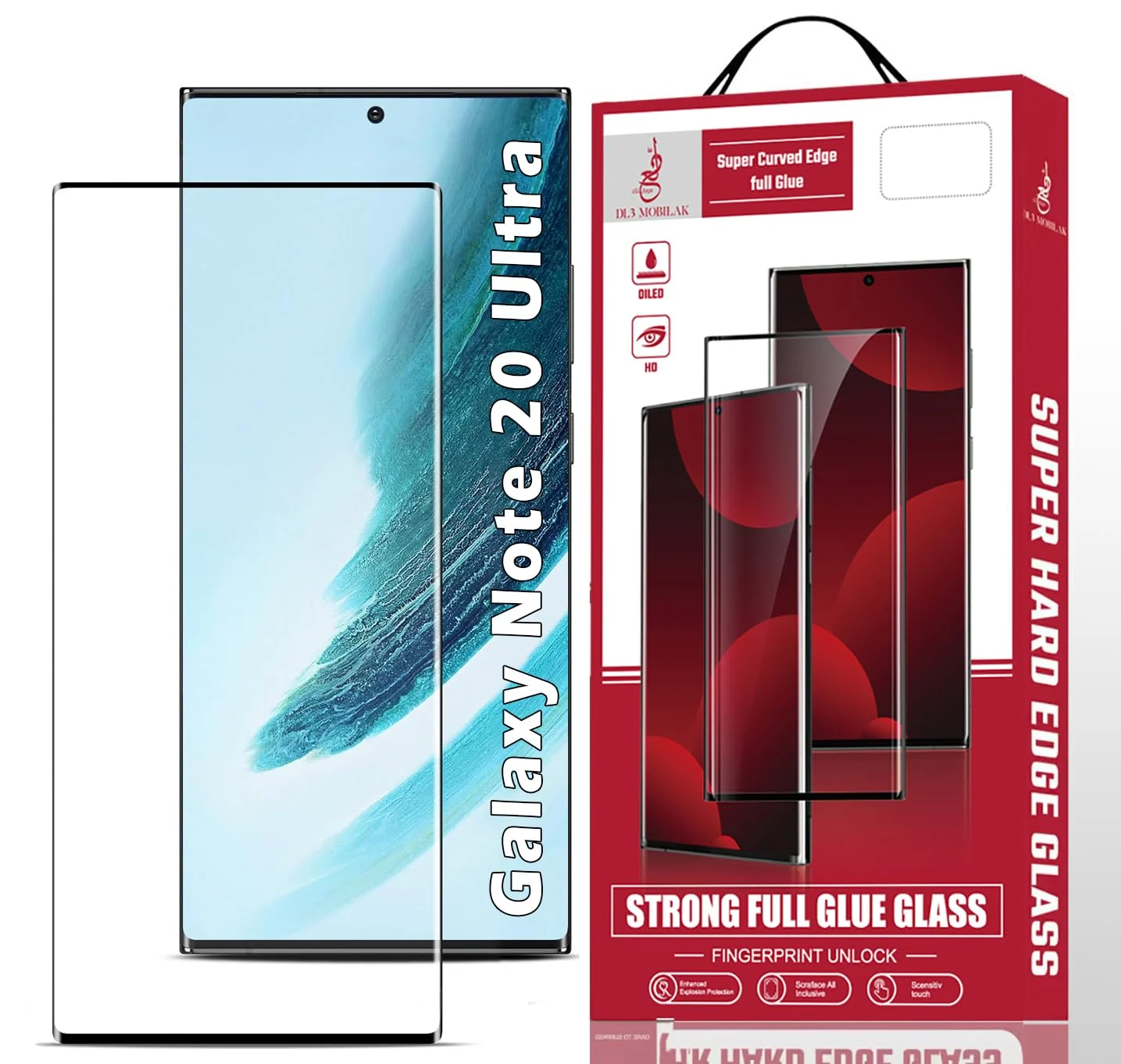 DL3 Mobilak Screen Protector for Samsung Galxay Note 20 Ultra, Tempered Glass Screen Saver Premium HD Protective, Scratch Resistant, NO-Bubble, 9H Hardness, Full Coverage Film - Clear