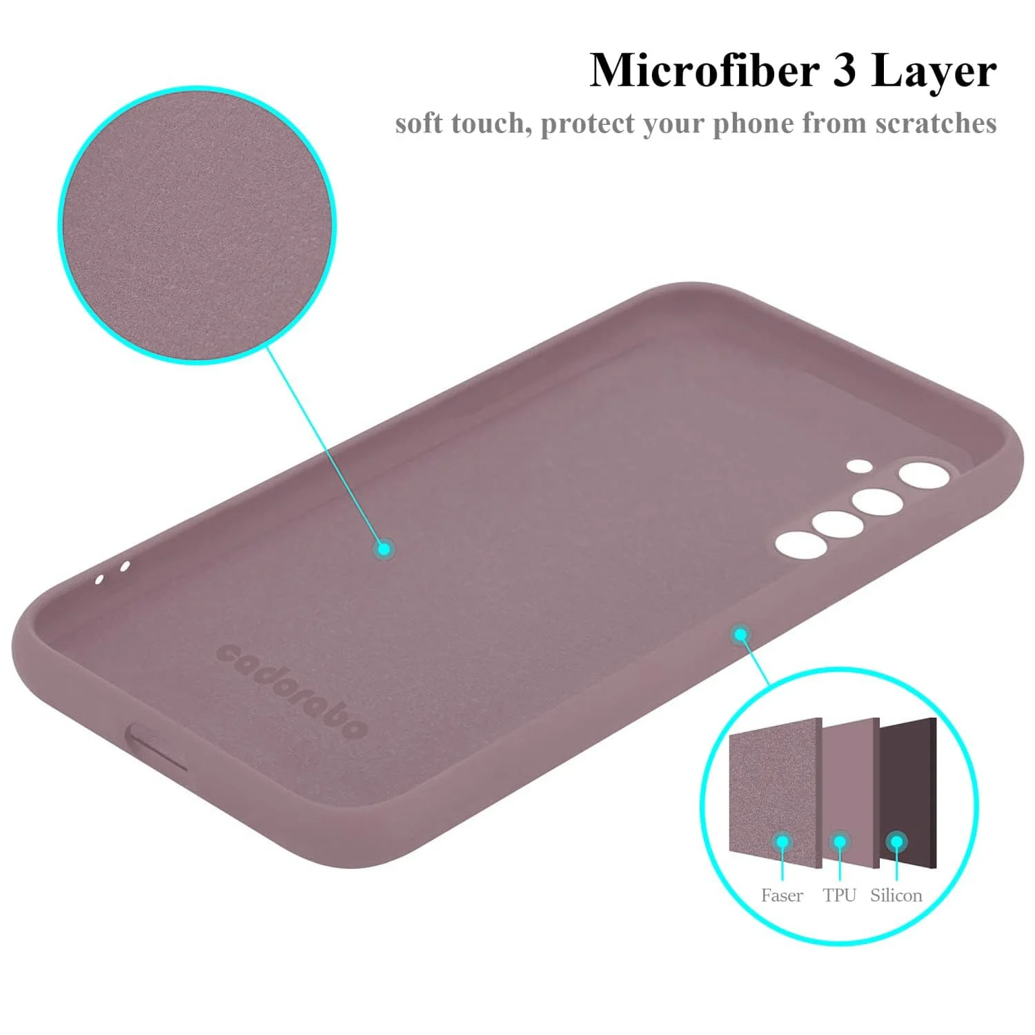DL3 Mobilak Liquid Silicone Protective Case with Soft Microfiber Lining with Full Camera Protection for realme 6 Pro - Cashmere