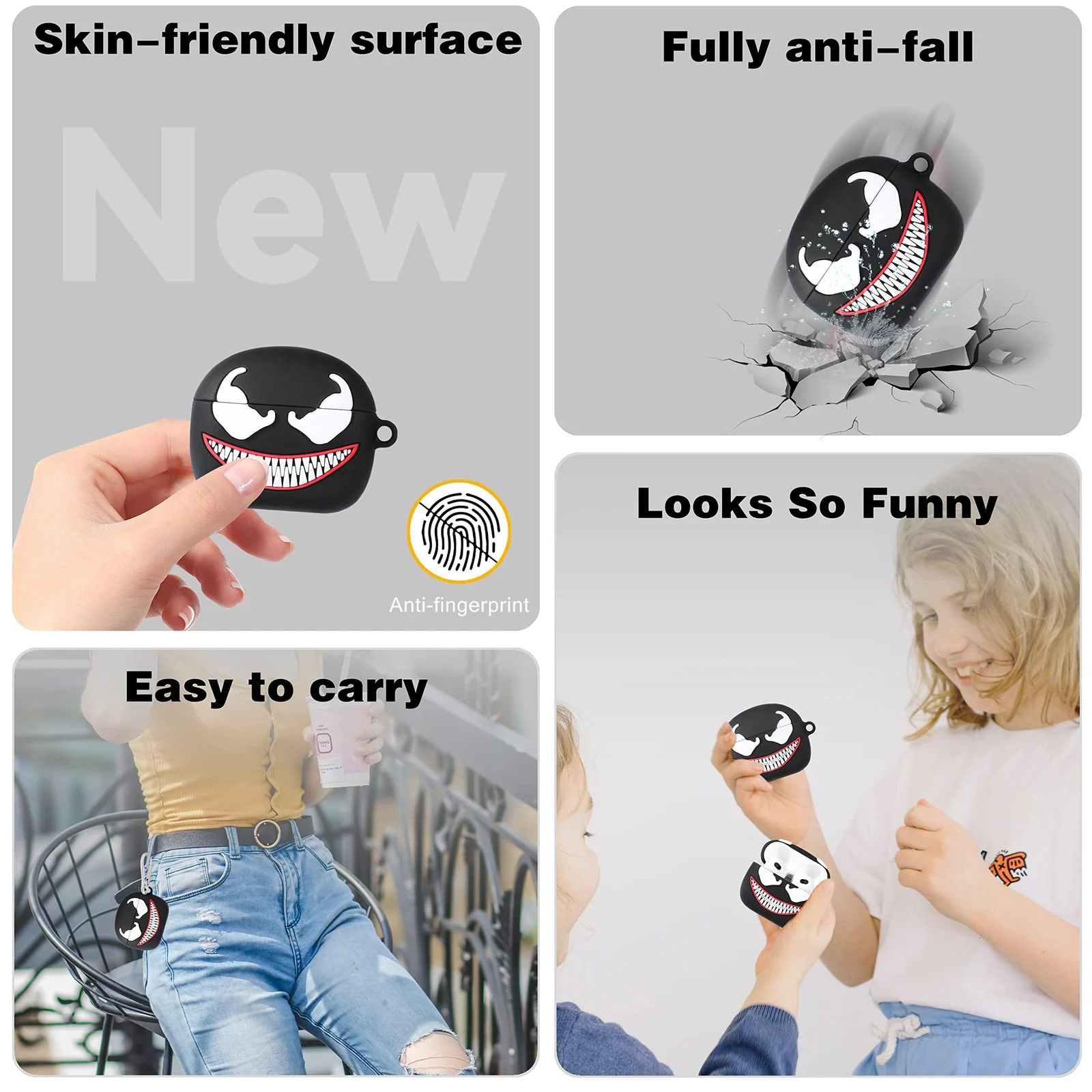 DL3 Mobilak For AirPods 3 Case Soft Silicone Shockproof Cover for Apple AirPods 3rd, New 3D Cute Cartoon Creative Fun Case Skin with Keychain Design for Air pods 3rd Charging Case (Style 5)