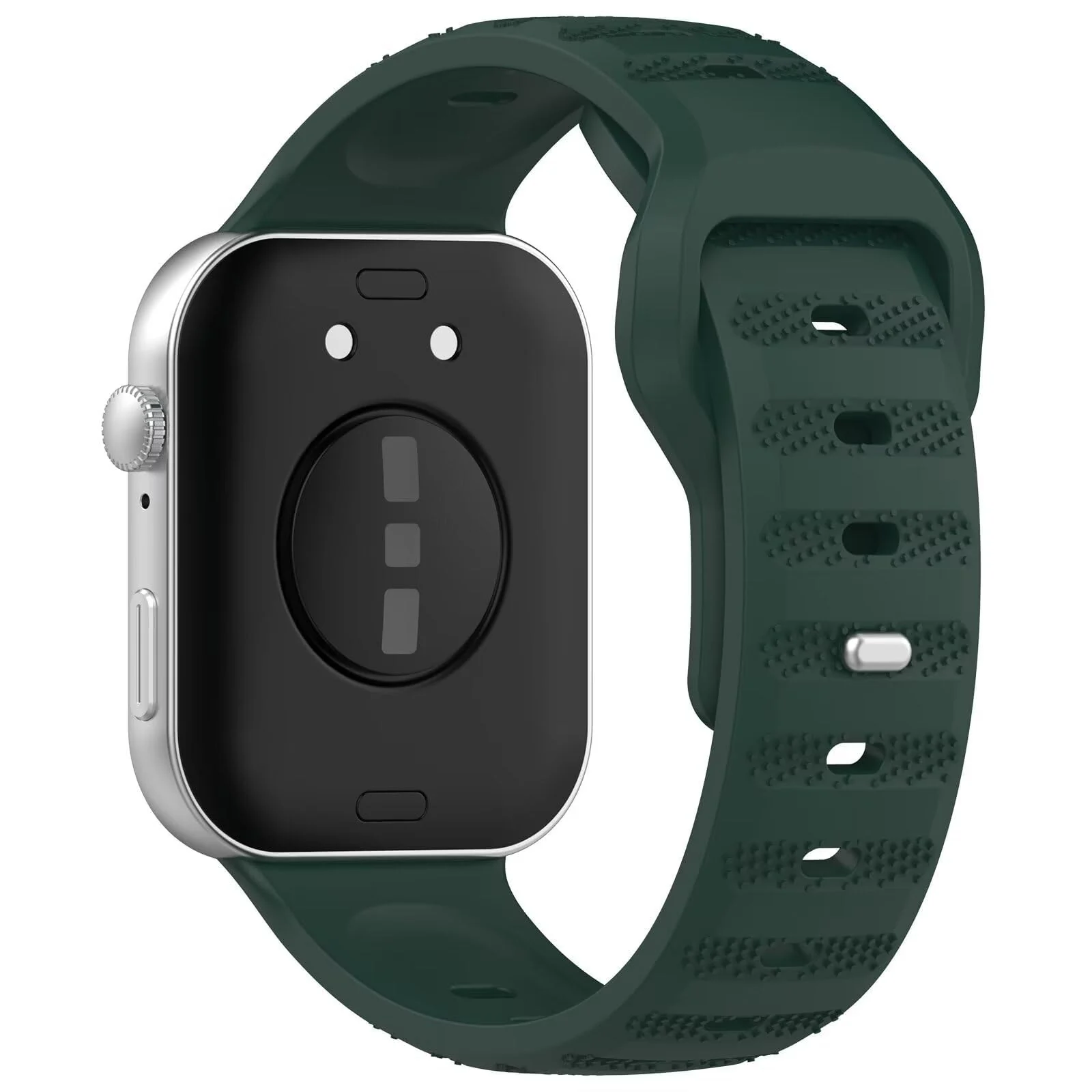 DL3 Mobilak Compatible with Huawei Watch Fit 3 / Fit 4 / Fit 4 Pro Breathable Silicone Sport Wristband, Soft Textured Design, Sweat-Resistant Quick Release Adjustable Watch Strap - Meditation Green