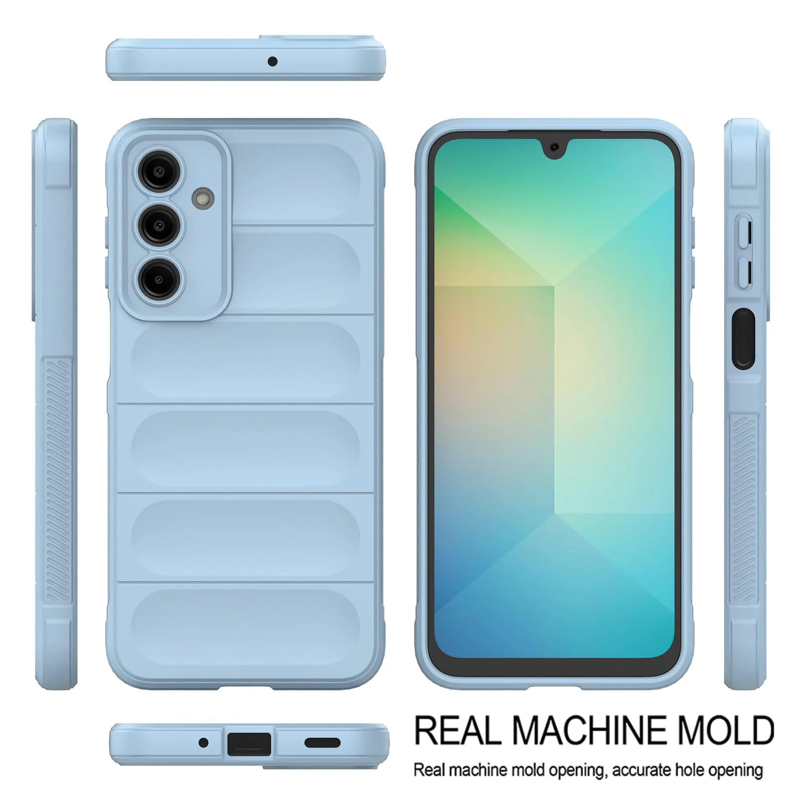 DL3 Mobilak Silicone Case for Samsung Galaxy A25 Heavy Duty Protective [Slim Fit] Shockproof Soft Flexible Protective Design Shock-Absorption TPU Cover With Camera Protection - Baby Blue