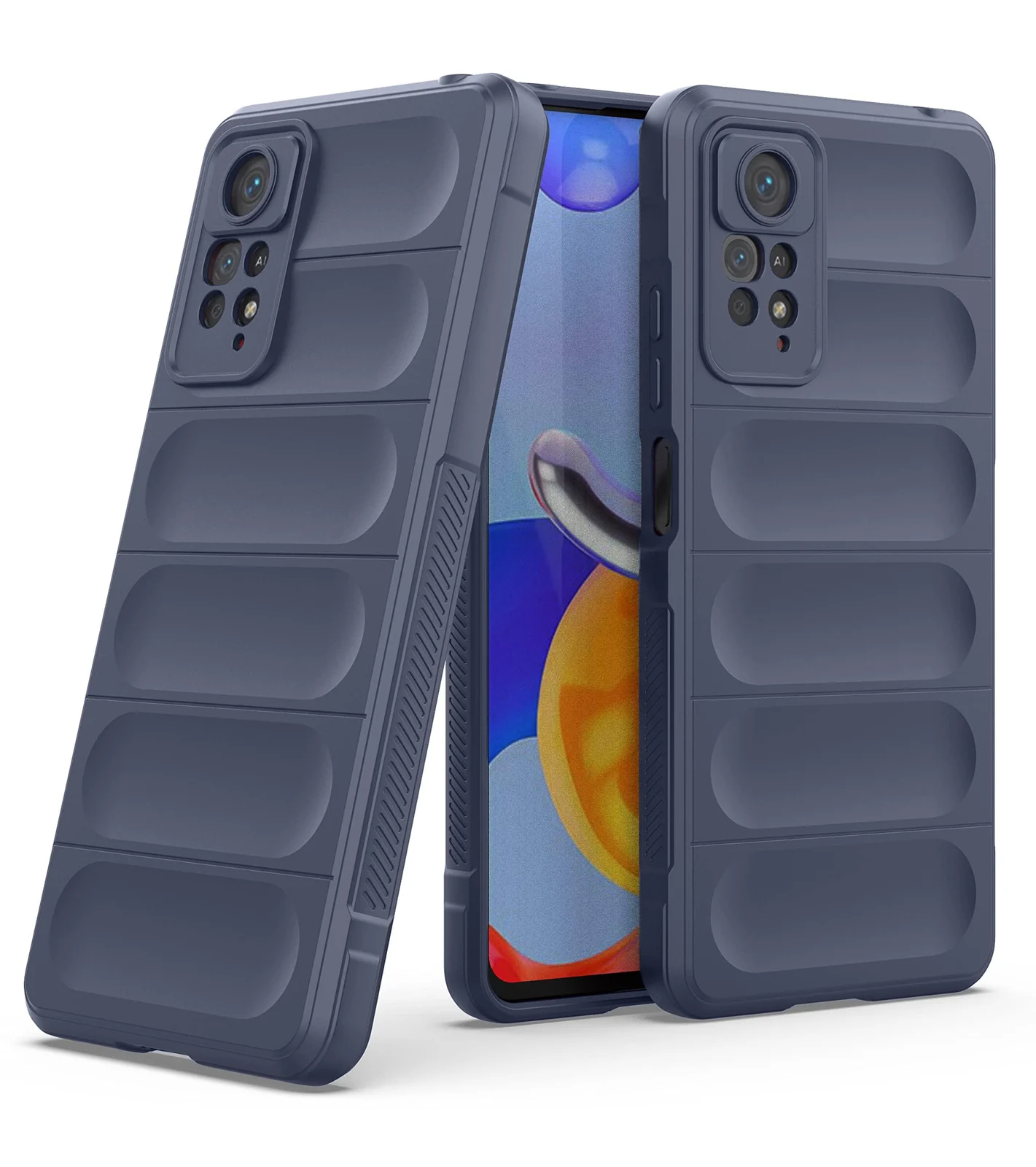 DL3 Mobilak Flexible Silicone and TPU Protective Case with Camera Protection for Xiaomi Redmi Note 12 Pro 4G / Redmi Note 11 Pro 4G&5G - Blue
