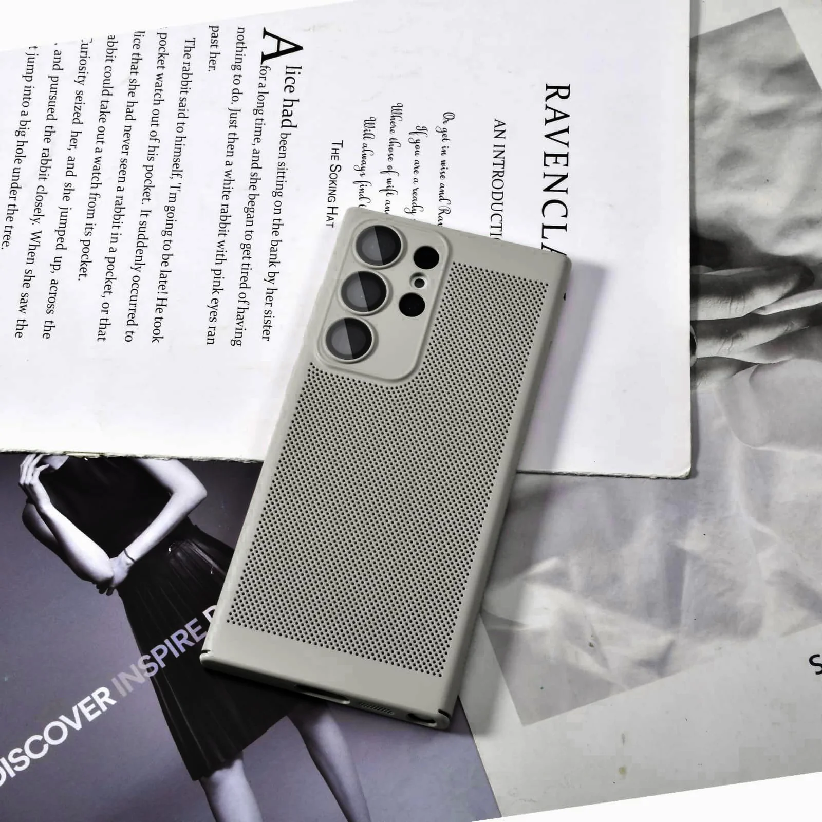 DL3 Mobilak PC Protective Case for Samsung Galaxy A15 with Camera Protection and Shockproof Design - Gray