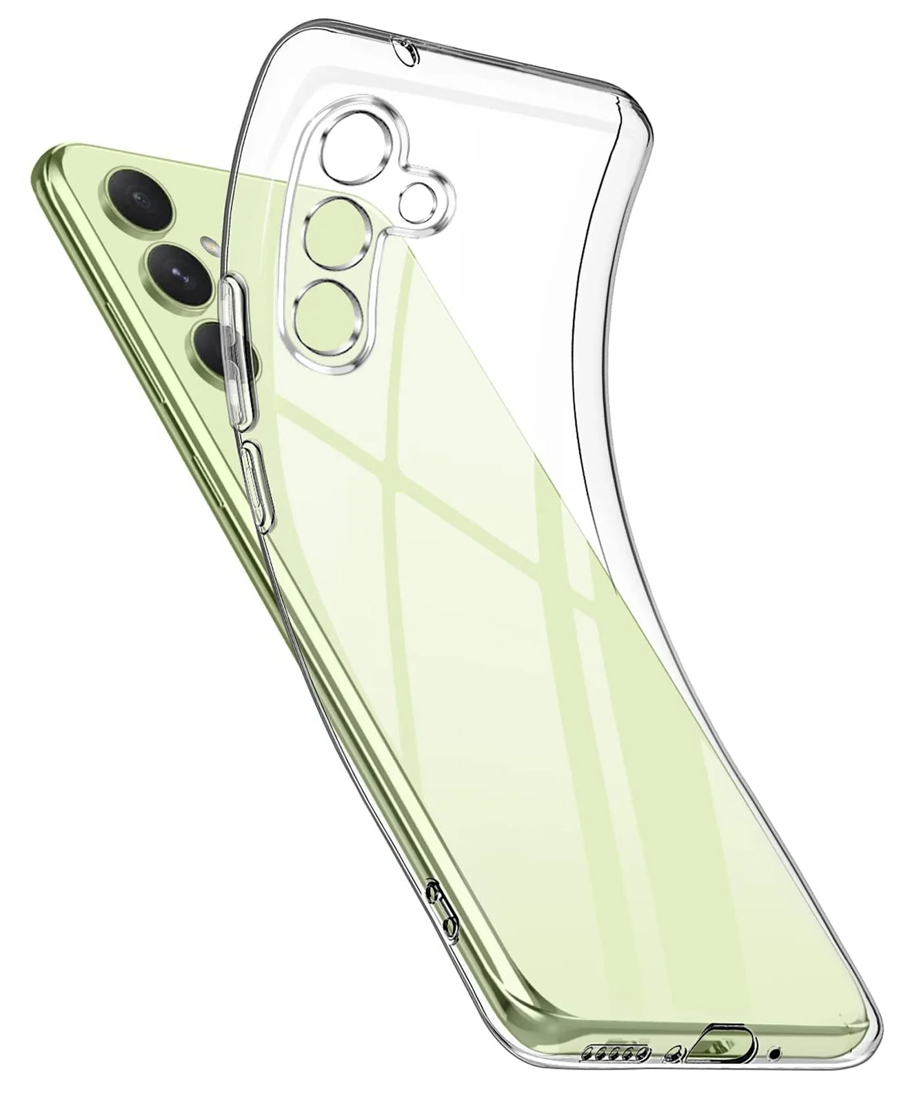 DL3 Mobilak Case Compatible with Samsung Galaxy A14 4G / 5G Case Crystal Soft TPU Gel Case Flexible Silicone Anti-Scratch Camera Protection TPU Cover - Clear