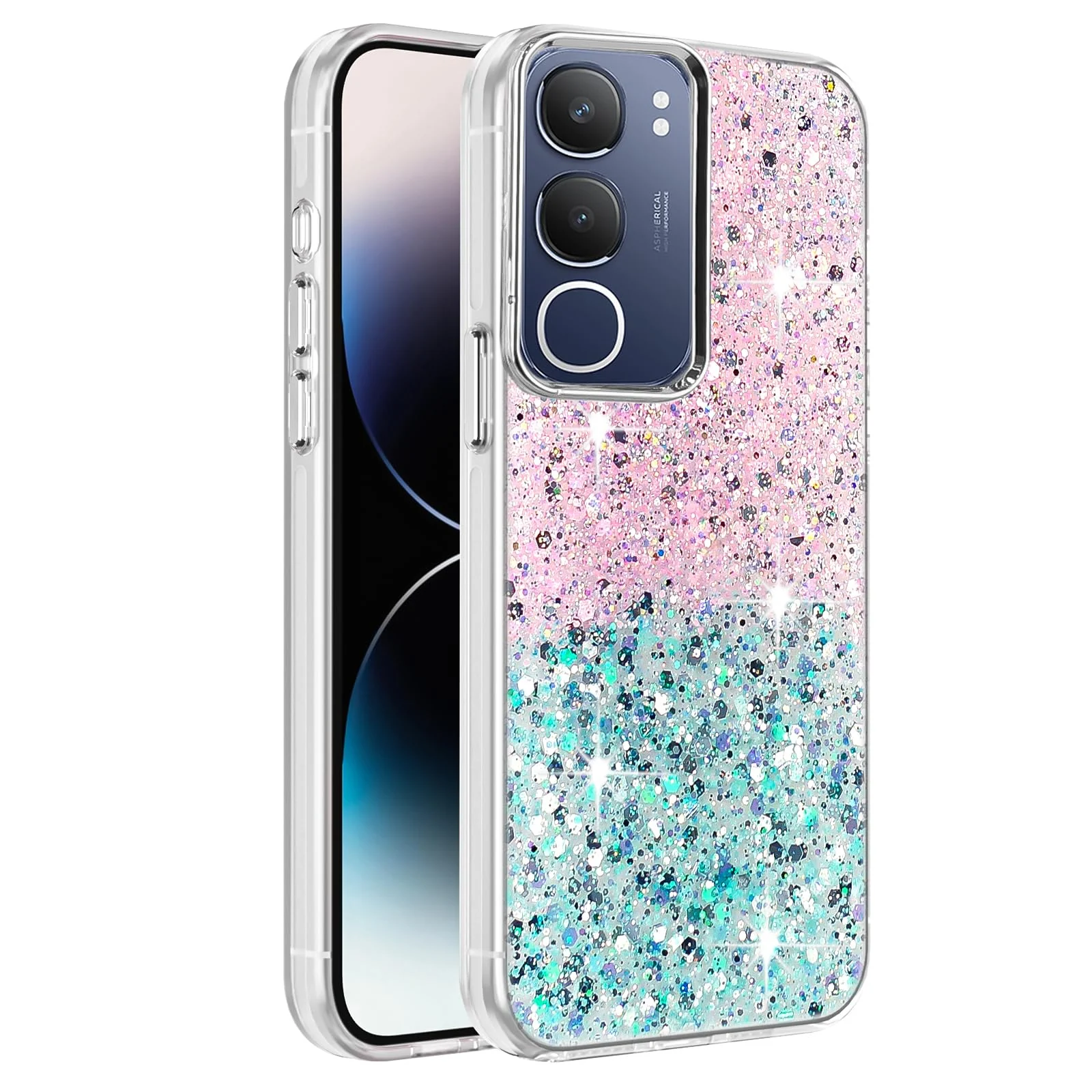Vivo Y19S — DL3 Mobilak Glitter Protective Case with Camera Protection for vivo Y19S