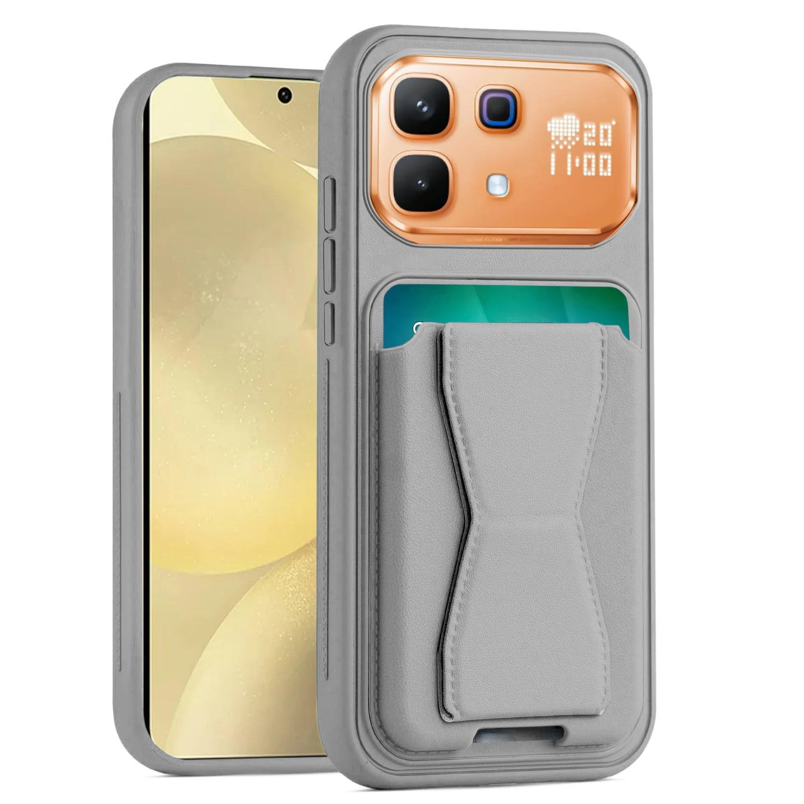 Dl3 Mobilak Leather Wallet Case Compatible with Infinix Note 60 Pro, Leather Back Cover With TPU Frame, Shockproof Protective Phone Case with Card Holder Stand - Brown