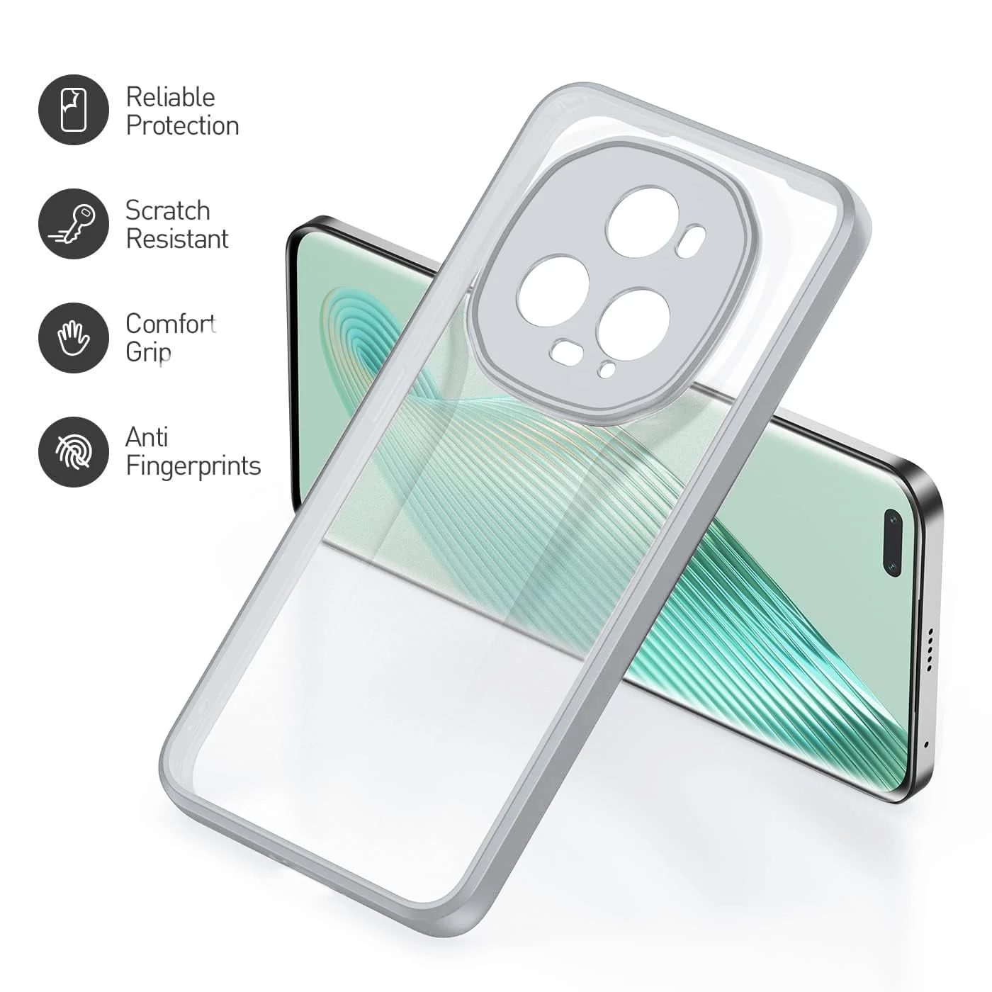 DL3 Mobilak Clear Protective Case for Xiaomi Redmi 14C 4G / Poco C75 - Gray