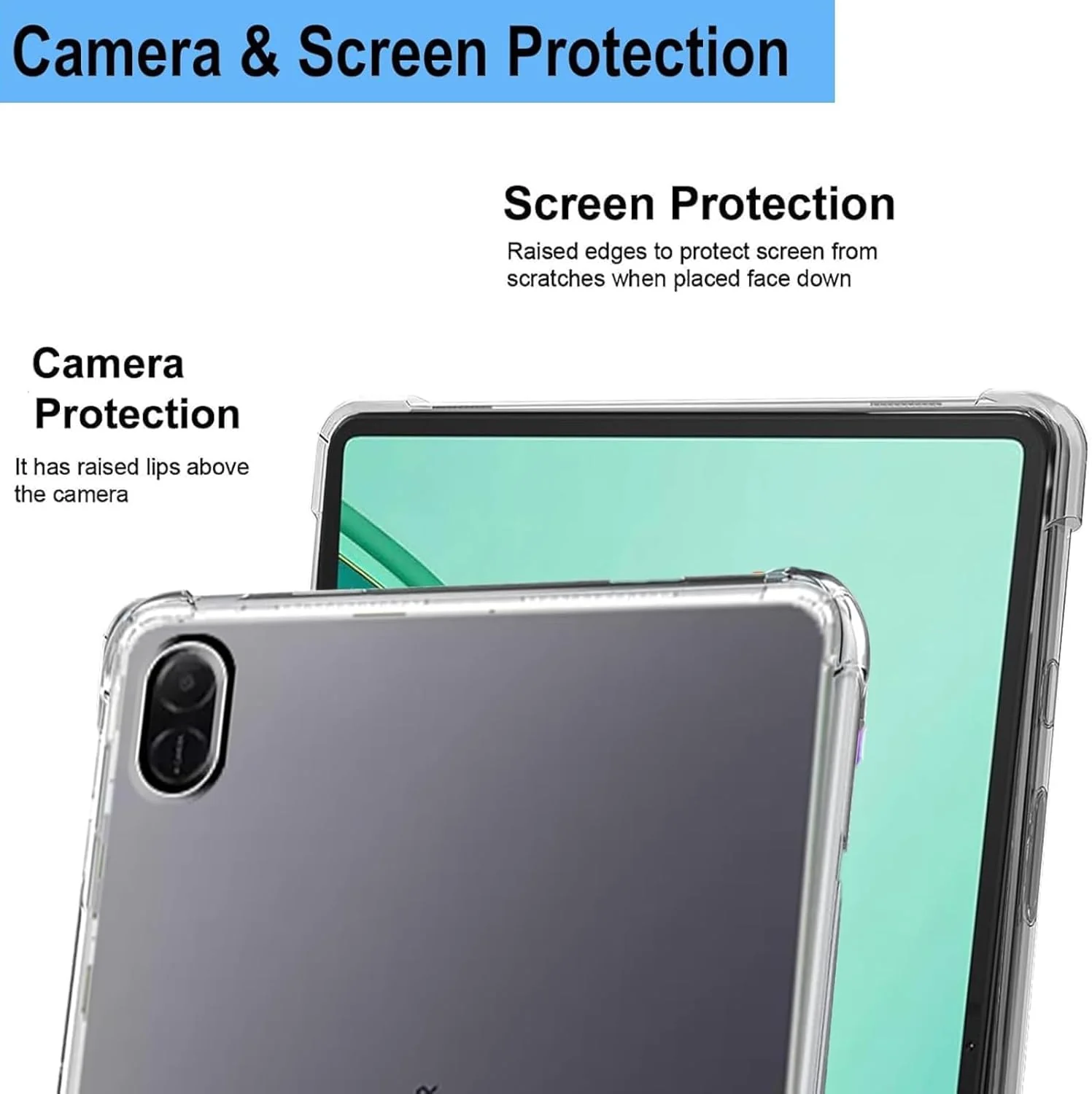 "DL3 Mobilak Case For Honor Pad X8a 11"" 2024, Ultra Thin Silicone Shockproof Back Shell HD TPU Protective Cover - Clear"