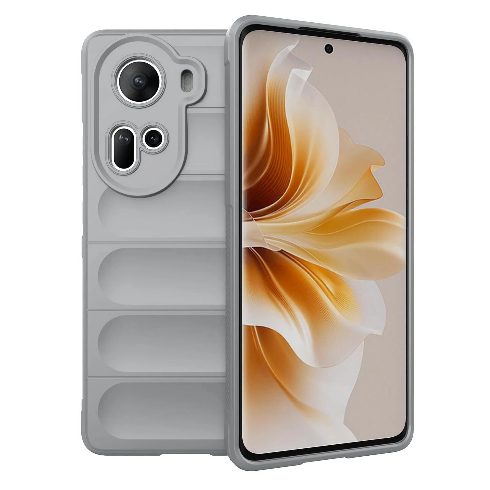 DL3 Mobilak Rugged Protective Case for OPPO Reno 11 5G, Camera protection, Shock-absorbing protection, Non-slip grip - Gray