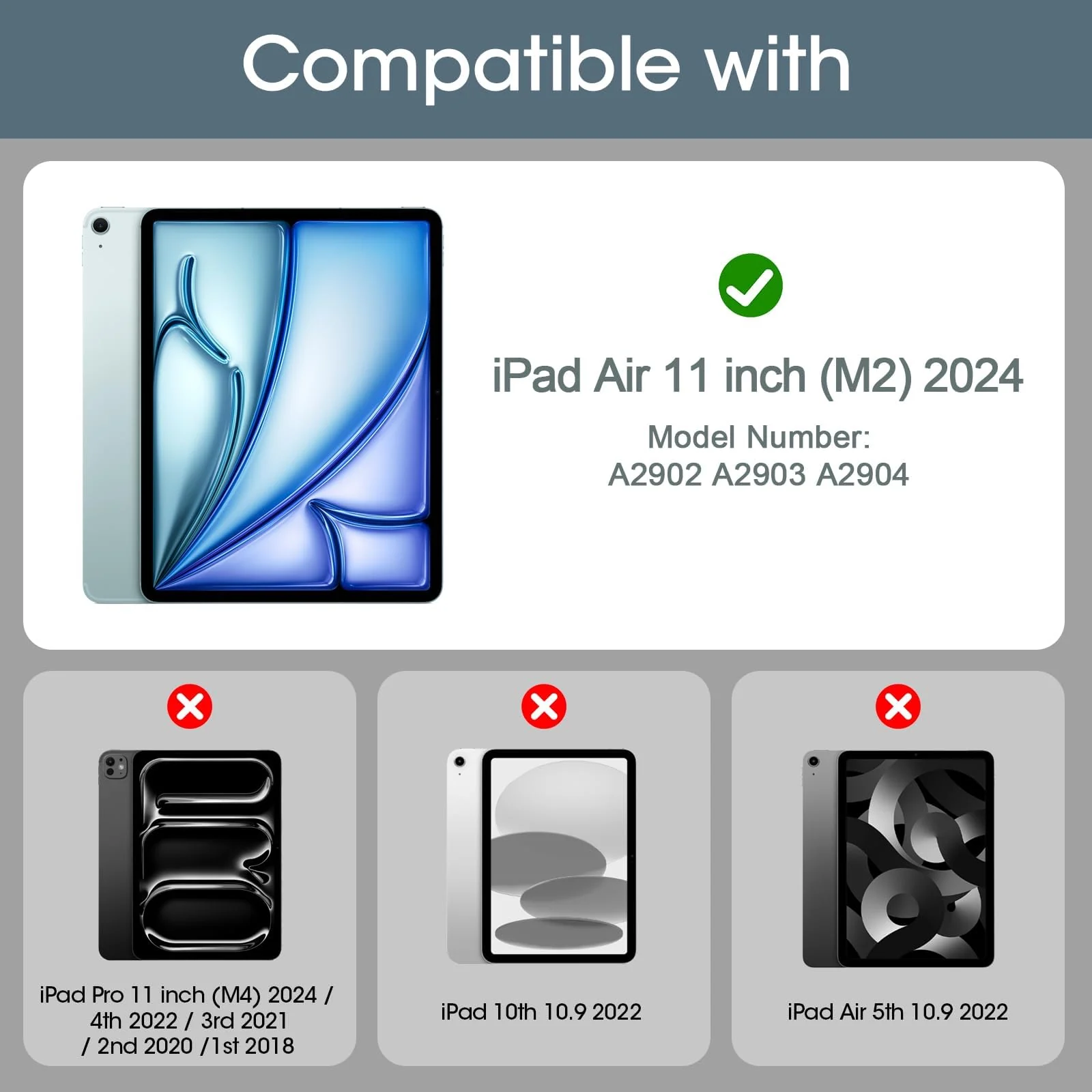 DL3 Mobilak Screen Protector For iPad Air 11-inch (M2) (2024) Tablet Tempered Glass Film [HD Crystal ] [Easy Installation] [Scratch Resistant] [9H Hardness] - Clear