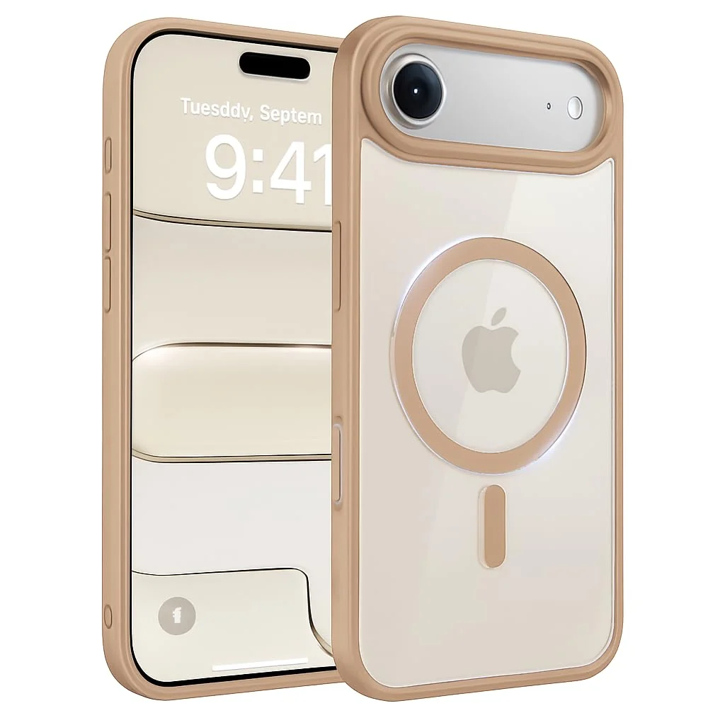 DL3 Mobilak Clear MagSafe-Compatible Magnetic Case for iPhone Air with Military-Grade Protection - Desert
