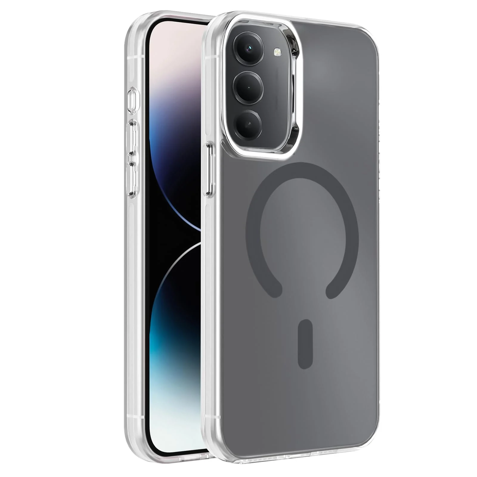 DL3 Mobilak Case for Xiaomi Redmi 15 4G/5G Crystal Clear [Not Compatible with MagSafe] Soft TPU Gel Case Flexible Silicone Anti-Scratch Transparent TPU Cover - Gray
