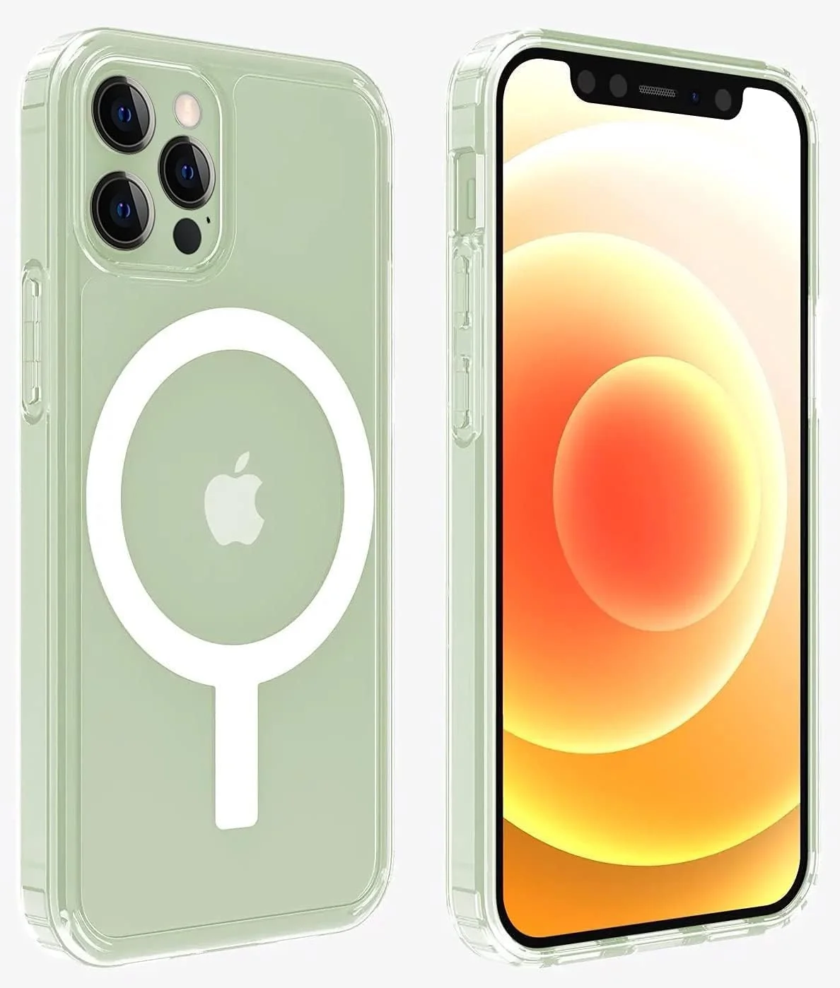 DL3 Mobilak for iPhone 12 / iPhone 12 Pro 6.1 Case [Compatible with MagSafe] [Strong Magnet] [Non-Yellowing] Magnetic Slim Thin Bumper Phone Cover, Lightweight, and Durable - Clear