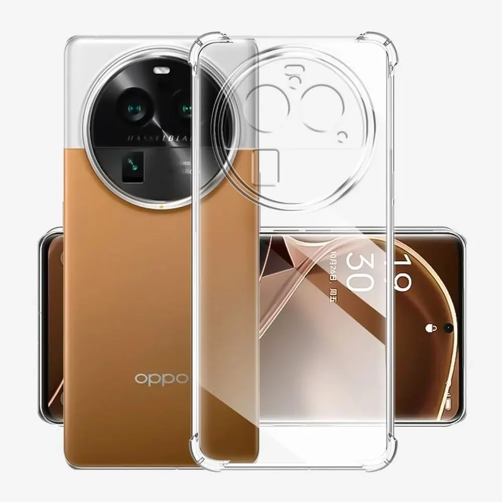 DL3 Mobilak Clear TPU Case for OPPO Find X6 5G, Camera protection, Shock-absorbing protection, Non-slip grip - Clear