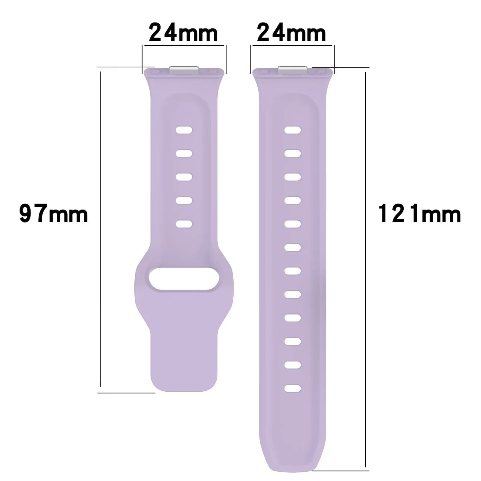 DL3 Mobilak Compatible with Huawei Watch Fit 3 / Fit 4 / Fit 4 Pro Breathable Silicone Sport Wristband, Soft Textured Design, Sweat-Resistant Quick Release Adjustable Watch Strap - Purple