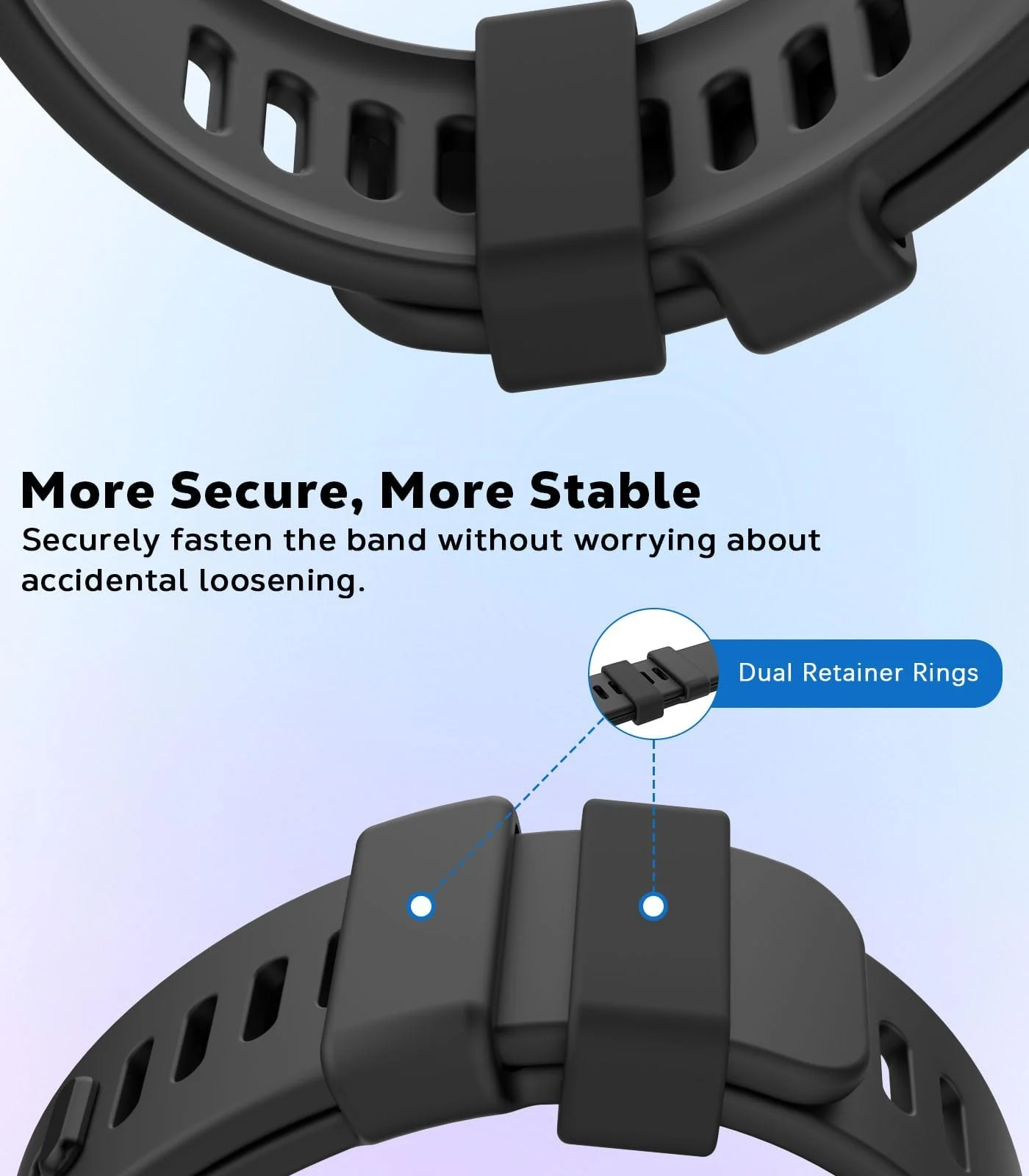 DL3 Mobilak Strap Compatible with Redmi Watch 4 / Redmi Watch 5 / Xiaomi Smart Band 8 Pro/Xiaomi Smart Band 9 Pro, Women Men Bracelet, Adjustable Replacement Armband Silicone Strap - Black