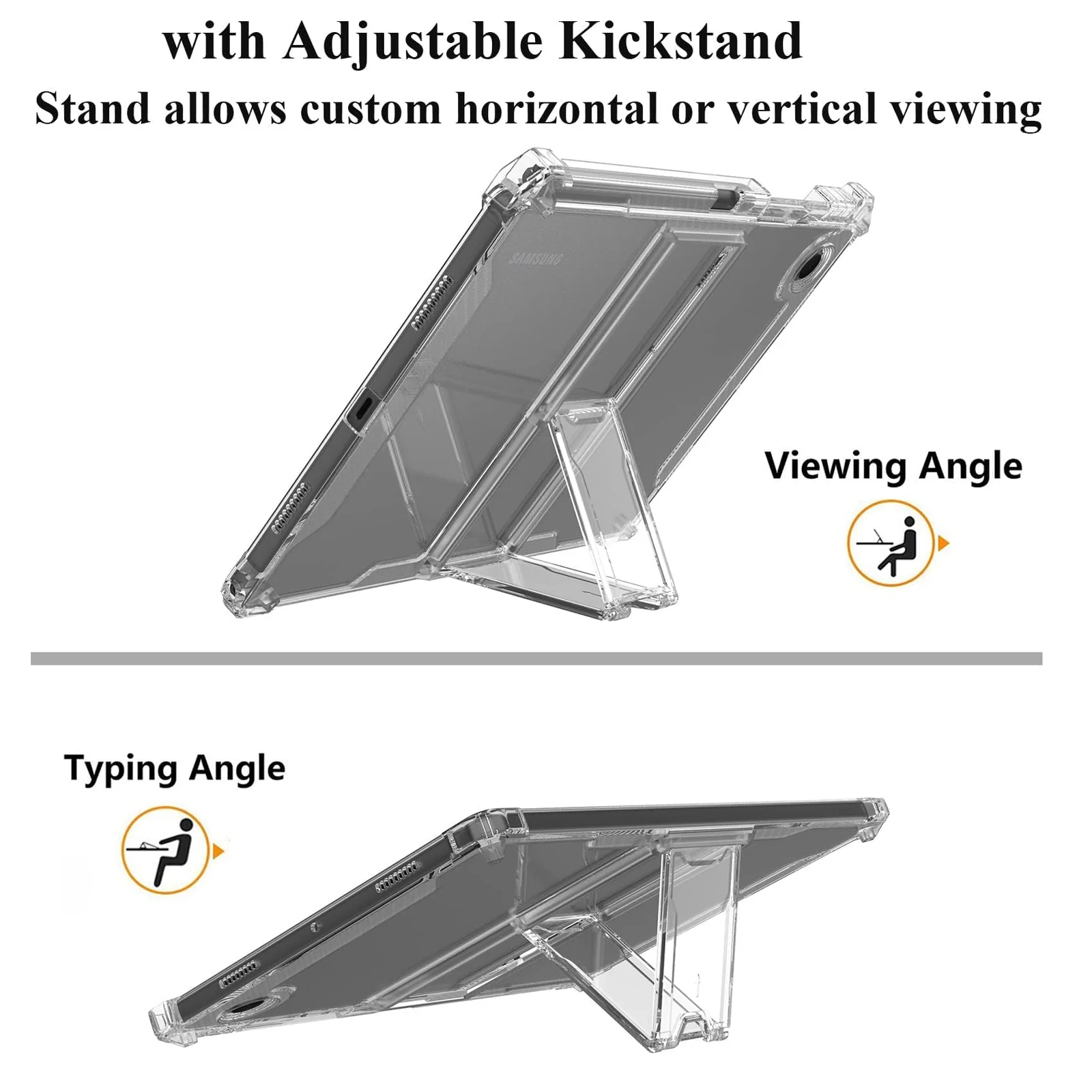 DL3 Mobilak Transparent Stand Case for Xiaomi Pad 5 / Xiaomi Mi Pad 5 Pro 11 inch Shockproof, Thin Slim Lightweight Anti-Yellowing Bumper, Kickstand Cover, with Pencil Holder - Clear