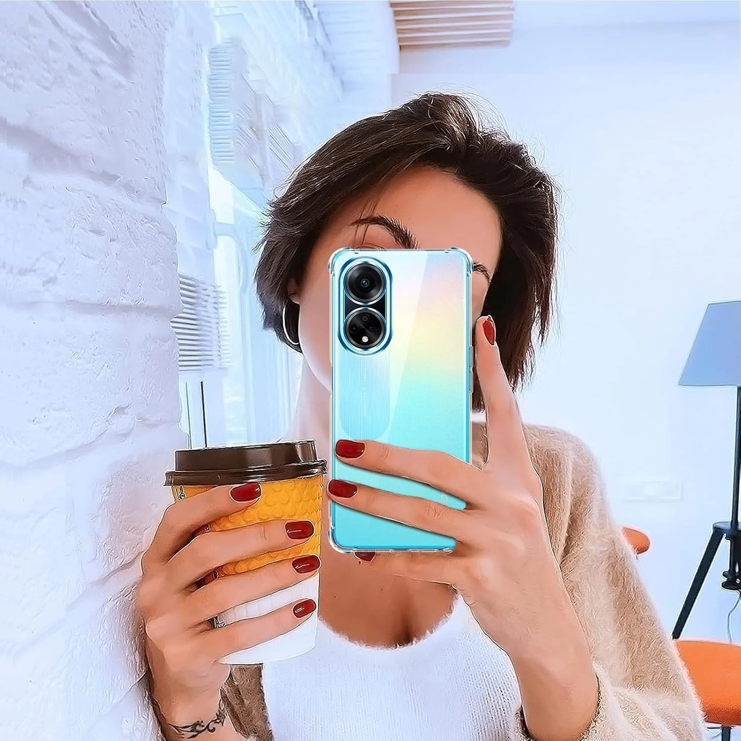 DL3 Mobilak Clear TPU Protective Case for OPPO A98 5G / OPPO A1 5G / OPPO F23 5G with Camera Protection and Shockproof Design - Clear