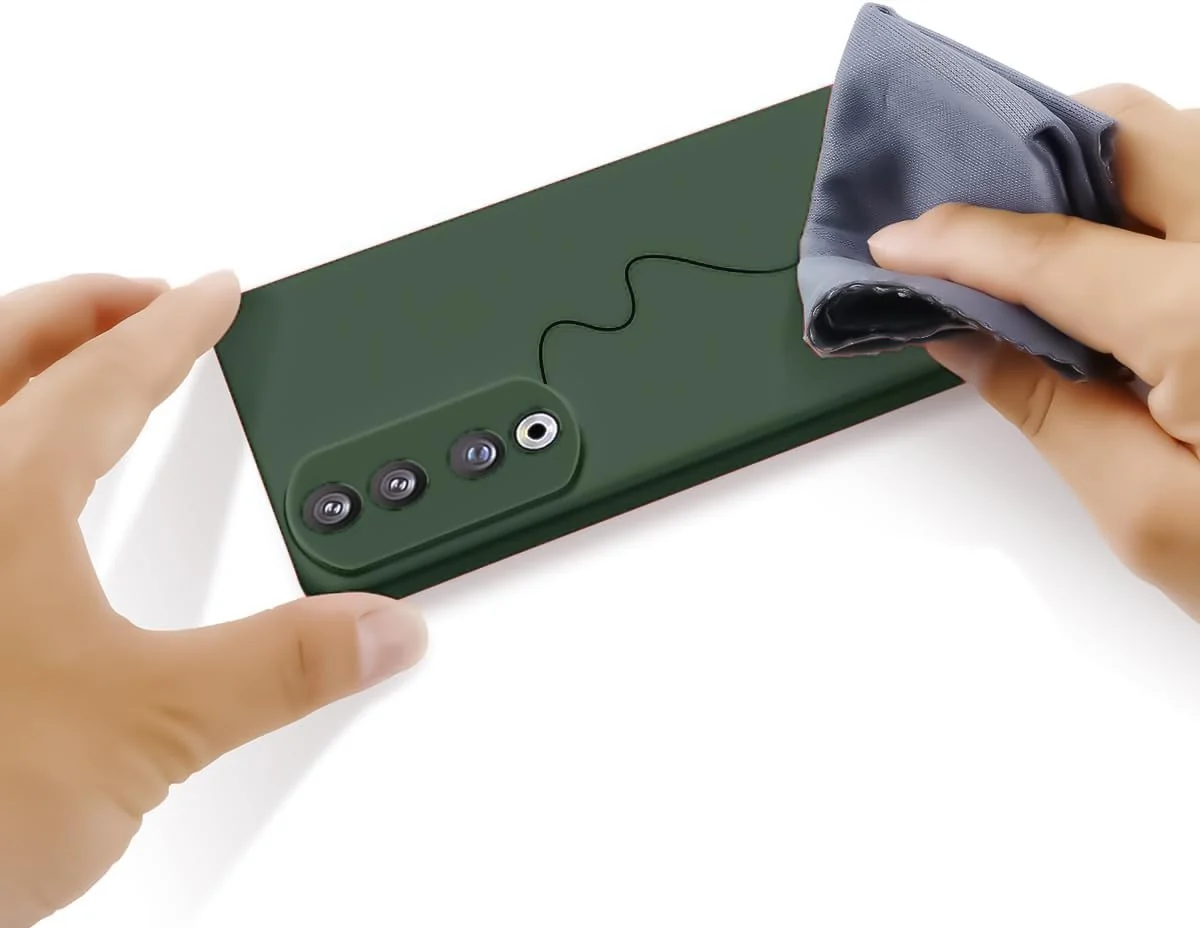 DL3 Mobilak Honor 70 Case, Soft Flexible Silicone Gel Rubber Bumper Cover, Slim Fit Full Body Shockproof Protective Phone Case - Green