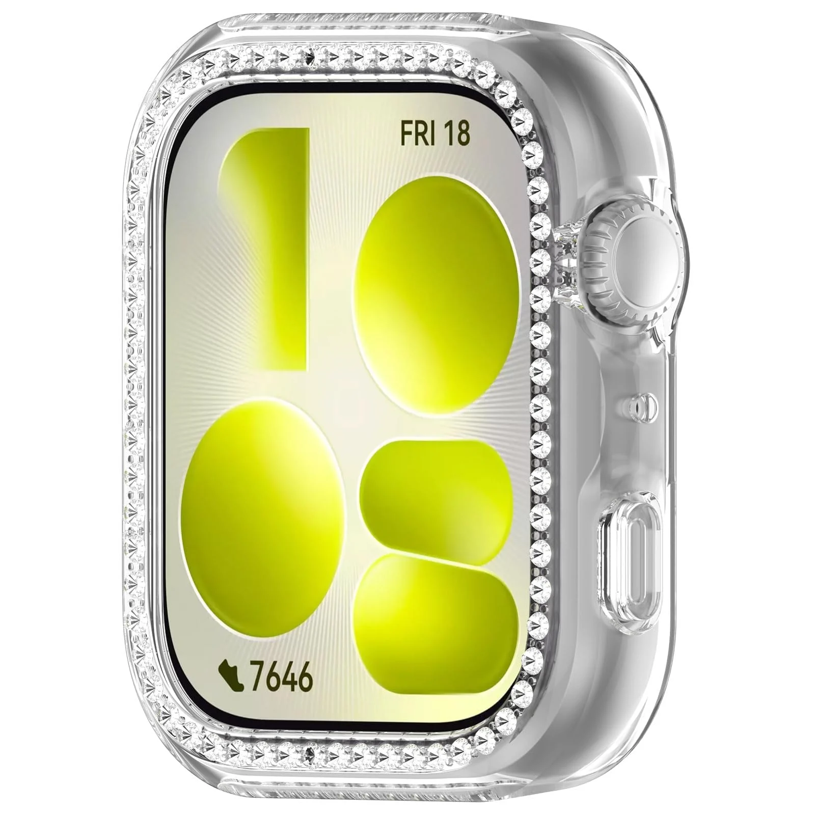 DL3 MOBILAK Crystal Bling Hard PC Watch Bumper for Huawei Watch Fit 5, Clear