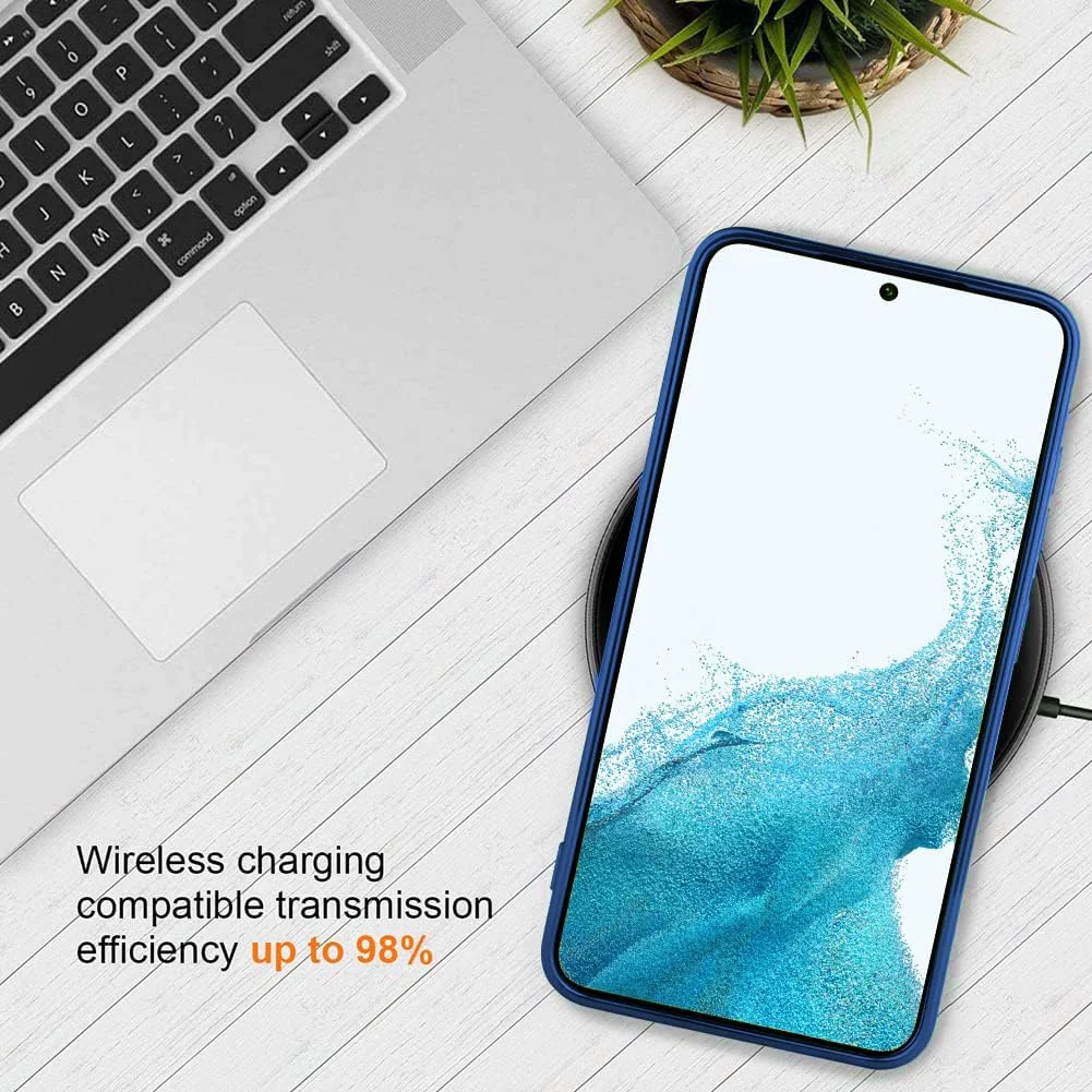 DL3 Mobilak Samsung Galaxy S20 FE 4G 5G 2020/2022 Case, [Full Camera Cover Protection] [Compatible with MagSafe] Magnetic Metallic Glossy Slim Clear Luxury Soft Shockproof Case - Blue