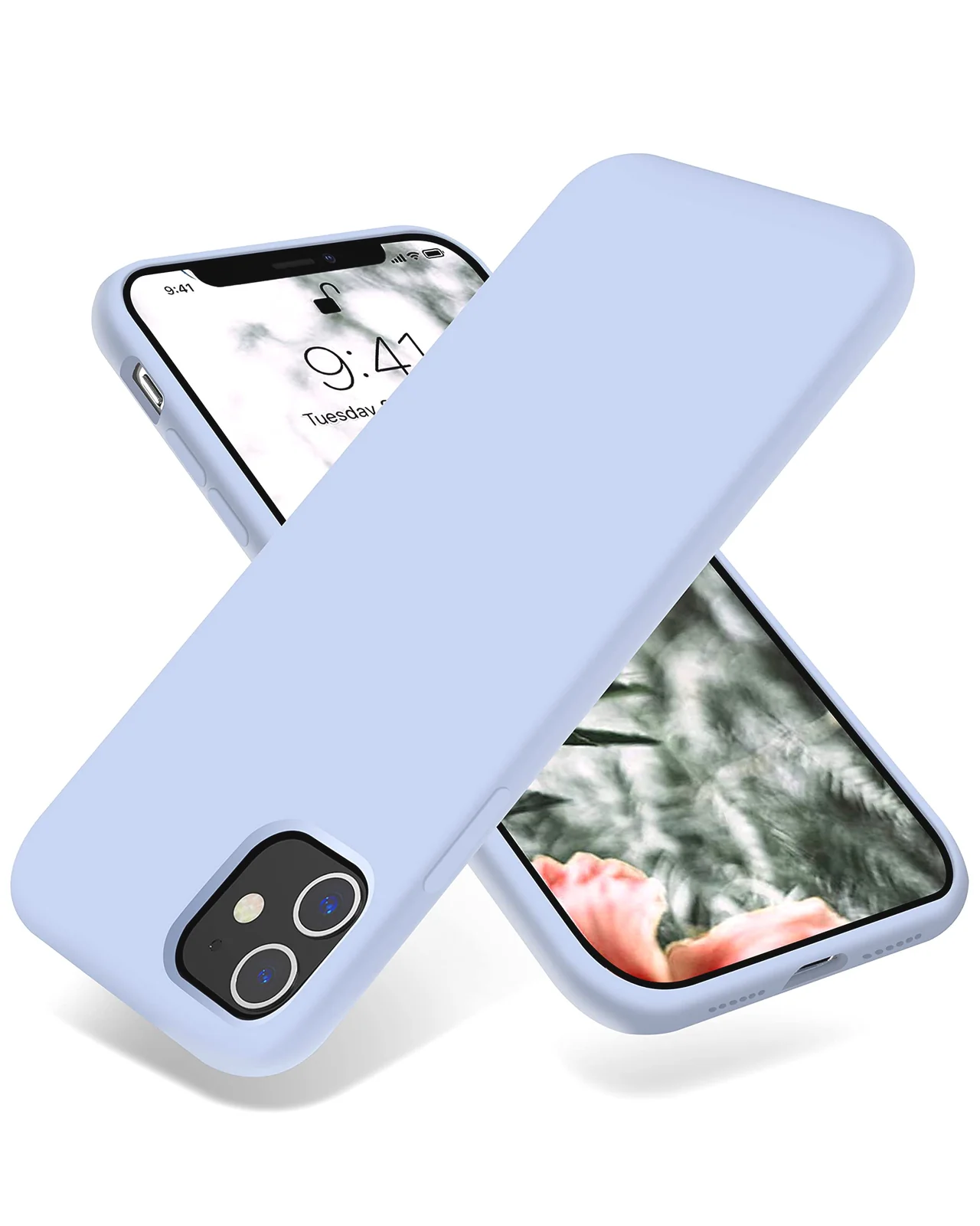 DL3 Mobilak Compatible with iPhone 11 (6.1 Inch) Case, Liquid Silicone Case, Full Body Protective Cover, Shockproof, Slim Phone Case, Anti-Scratch Soft Microfiber Lining - Baby Blue
