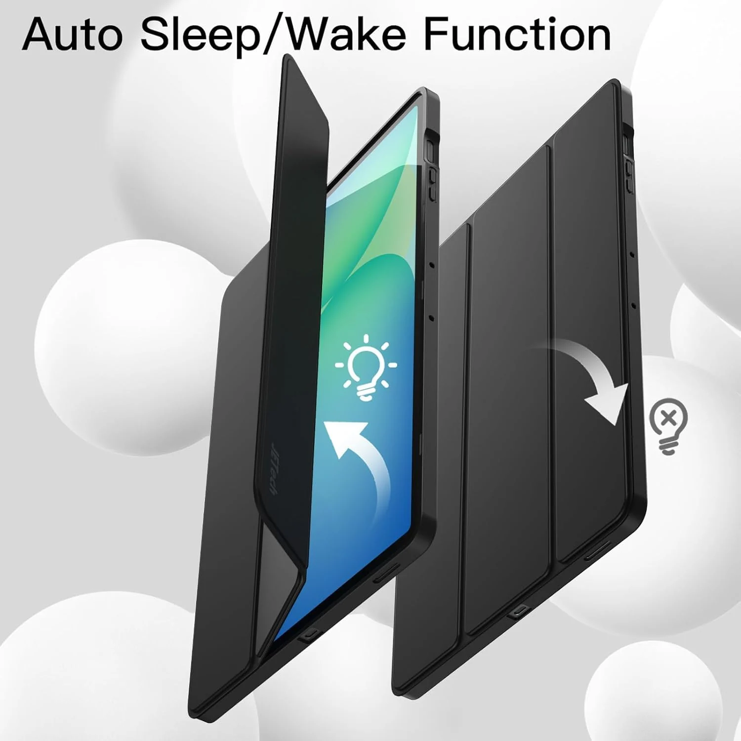 DL3 Mobilak Samsung Galaxy Tab S10 FE Plus 13.1 Inch 2025 Model (SM-X620/X626) with Pen Holder, Soft TPU Back Trifold Stand Protective Smart Cover Flip, Auto Wake&Sleep - Black
