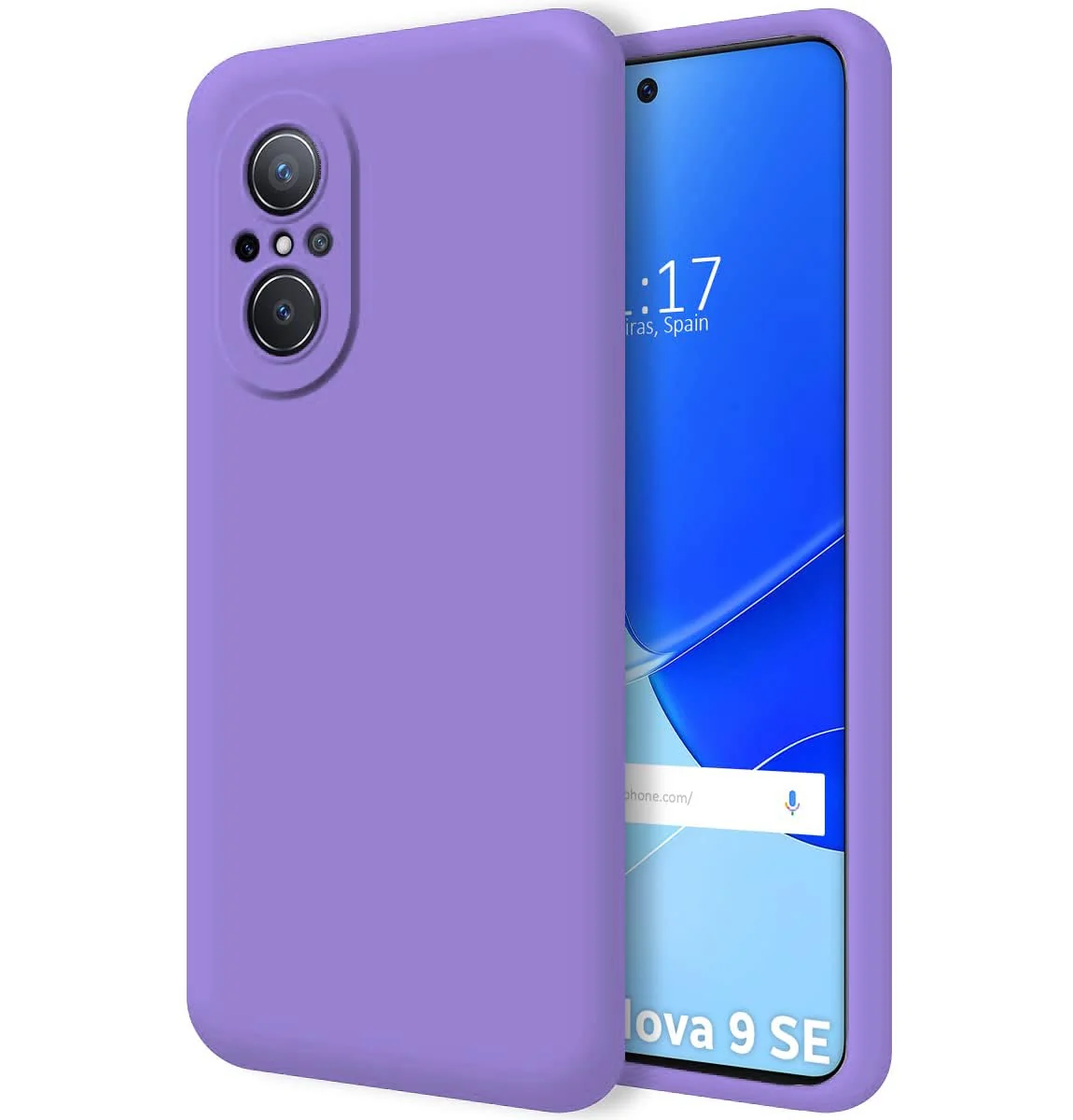 Dl3 Mobilak Huawei nova 9 SE Case,Soft Flexible Silicone Gel Rubber Bumper Cover,Slim Fit Full Body Shockproof Protective Phone Case (Light Purple)
