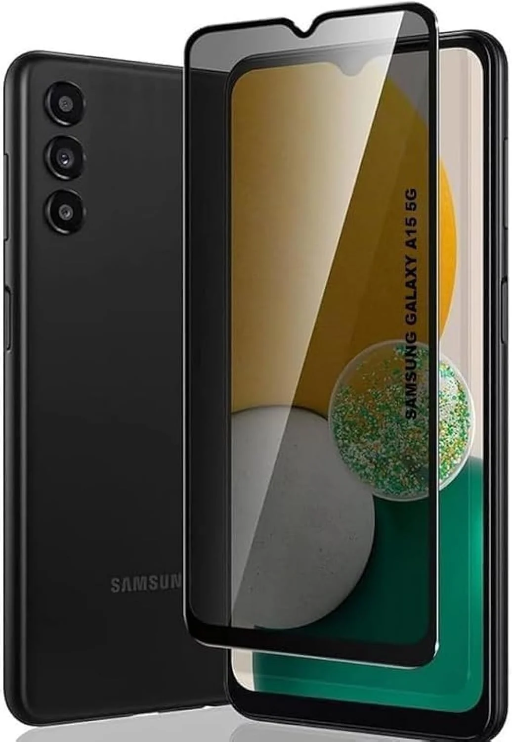 DL3 Mobilak Privacy Full Glass Screen Protector For Samsung A15 - Black